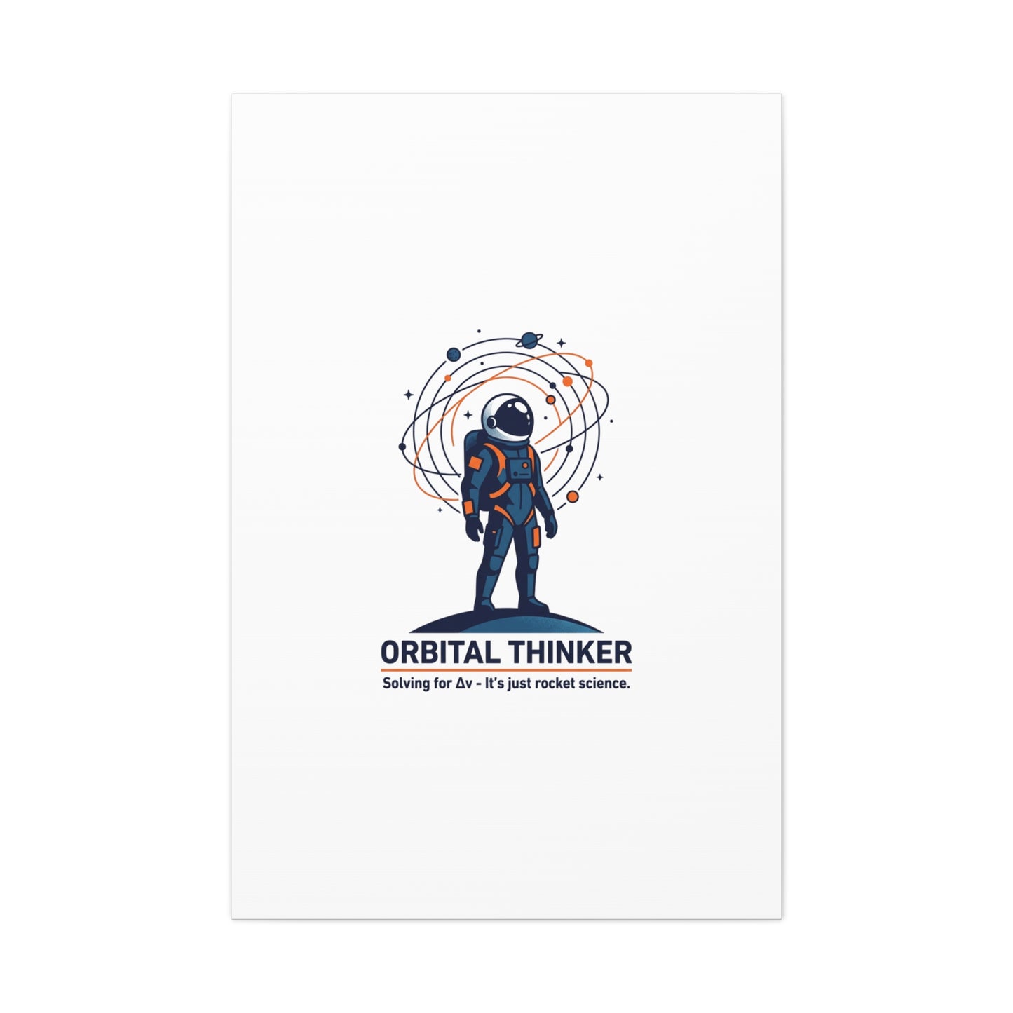 Orbital Thinker Astronaut Canvas | space mission patch, science nerd art