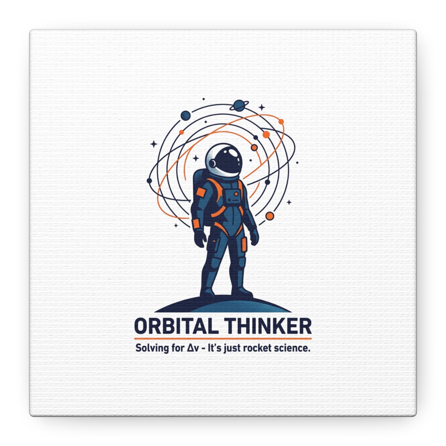 Orbital Thinker Astronaut Canvas | space mission patch, science nerd art