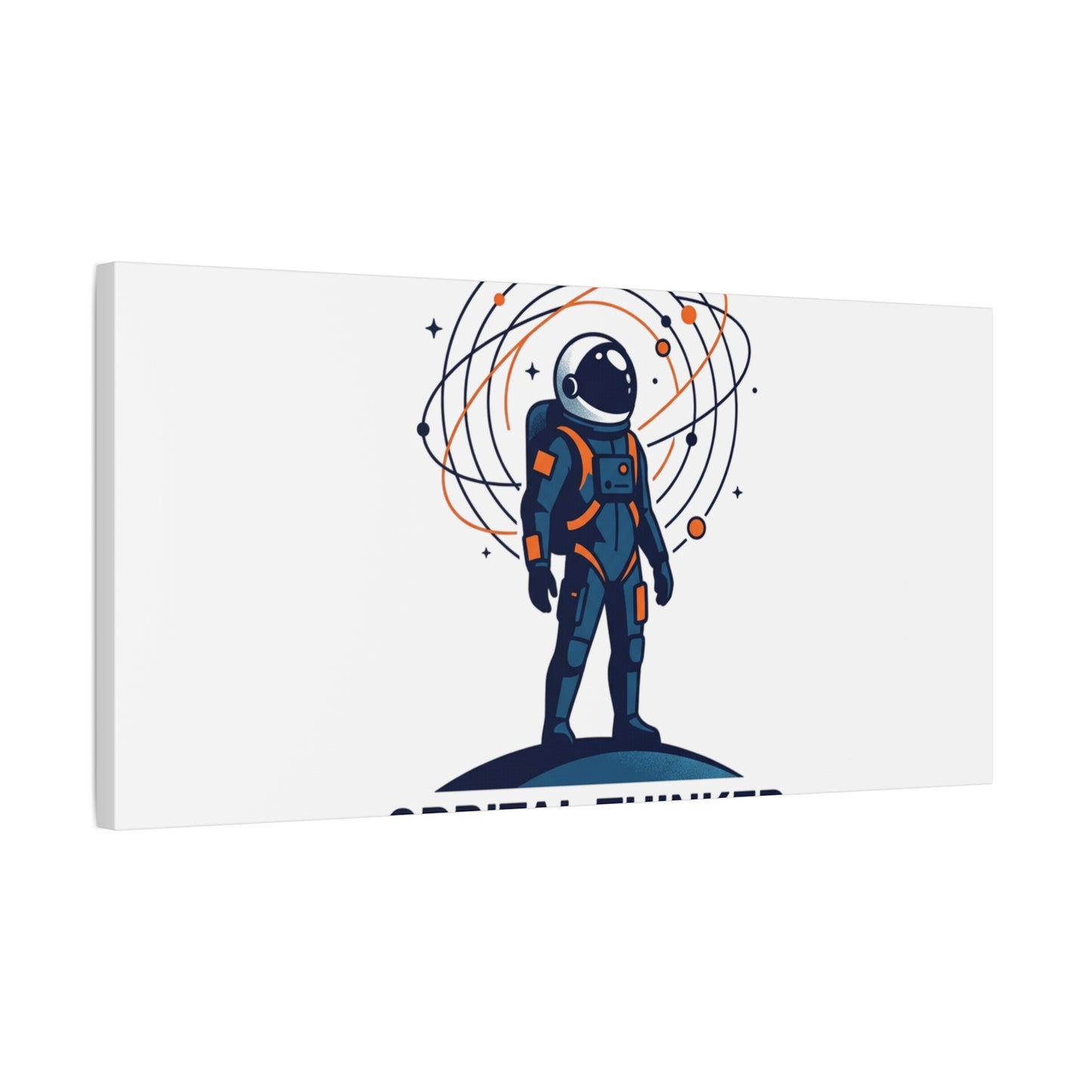 Orbital Thinker Astronaut Canvas | space mission patch, science nerd art