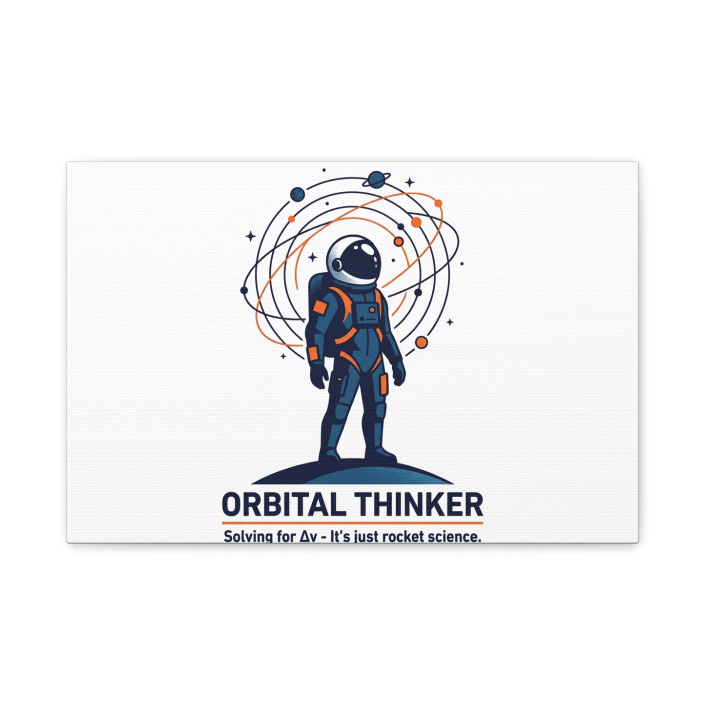 Orbital Thinker Astronaut Canvas | space mission patch, science nerd art