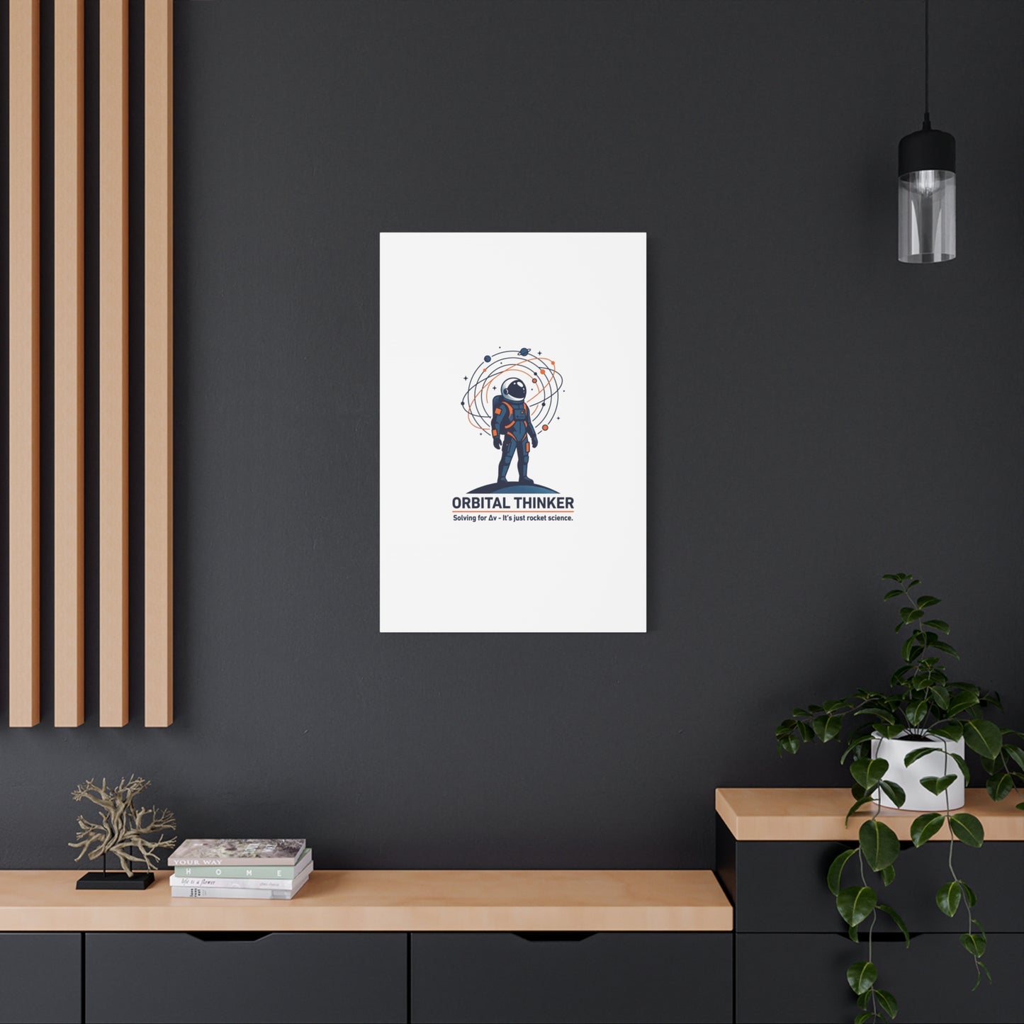Orbital Thinker Astronaut Canvas | space mission patch, science nerd art