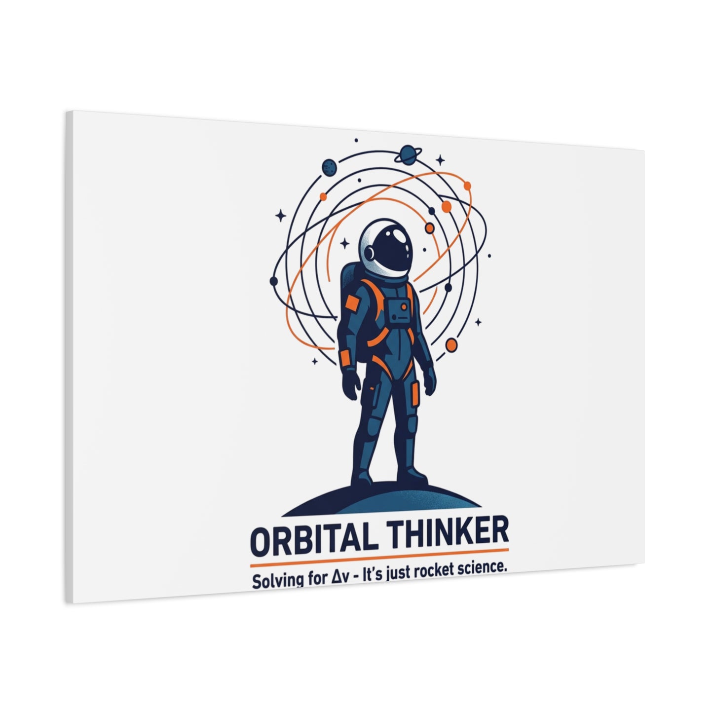 Orbital Thinker Astronaut Canvas | space mission patch, science nerd art