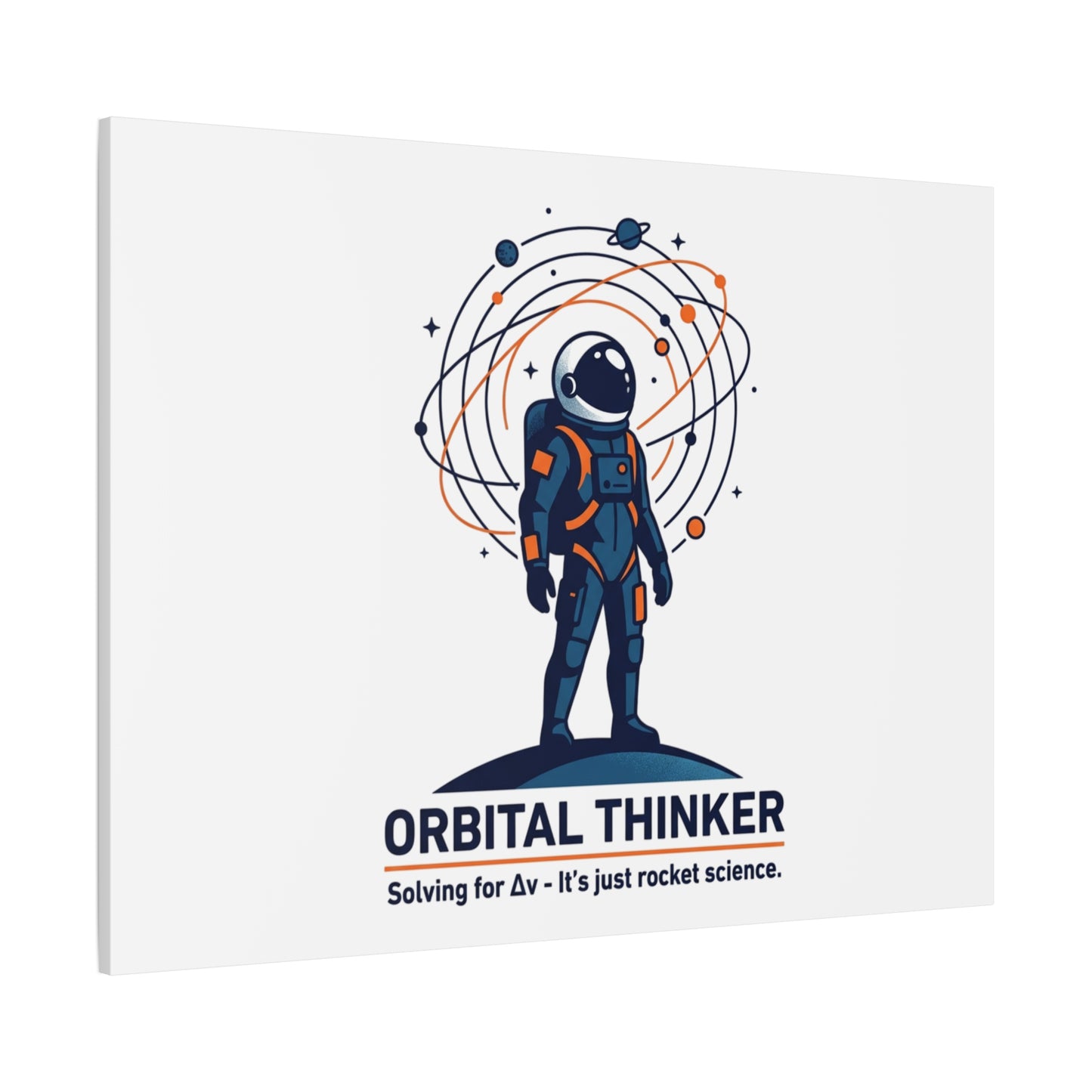 Orbital Thinker Astronaut Canvas | space mission patch, science nerd art