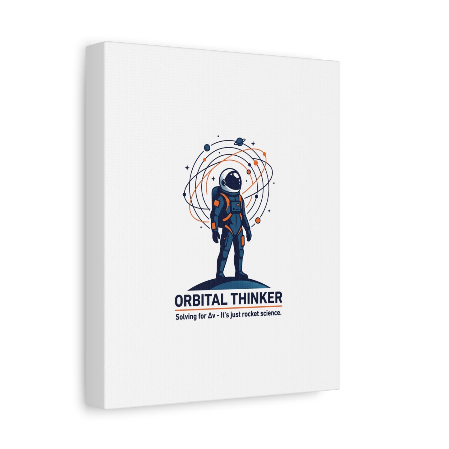 Orbital Thinker Astronaut Canvas | space mission patch, science nerd art