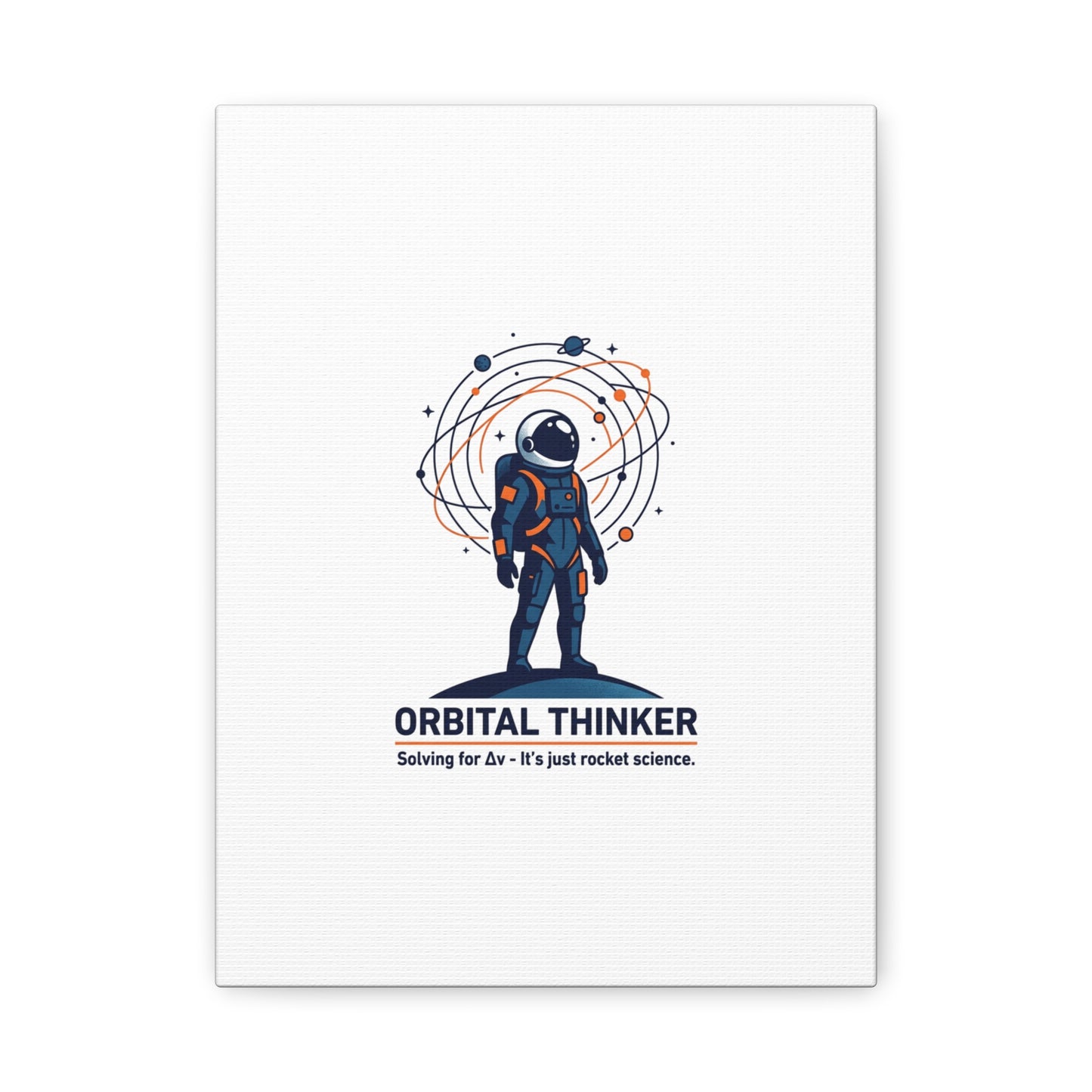 Orbital Thinker Astronaut Canvas | space mission patch, science nerd art