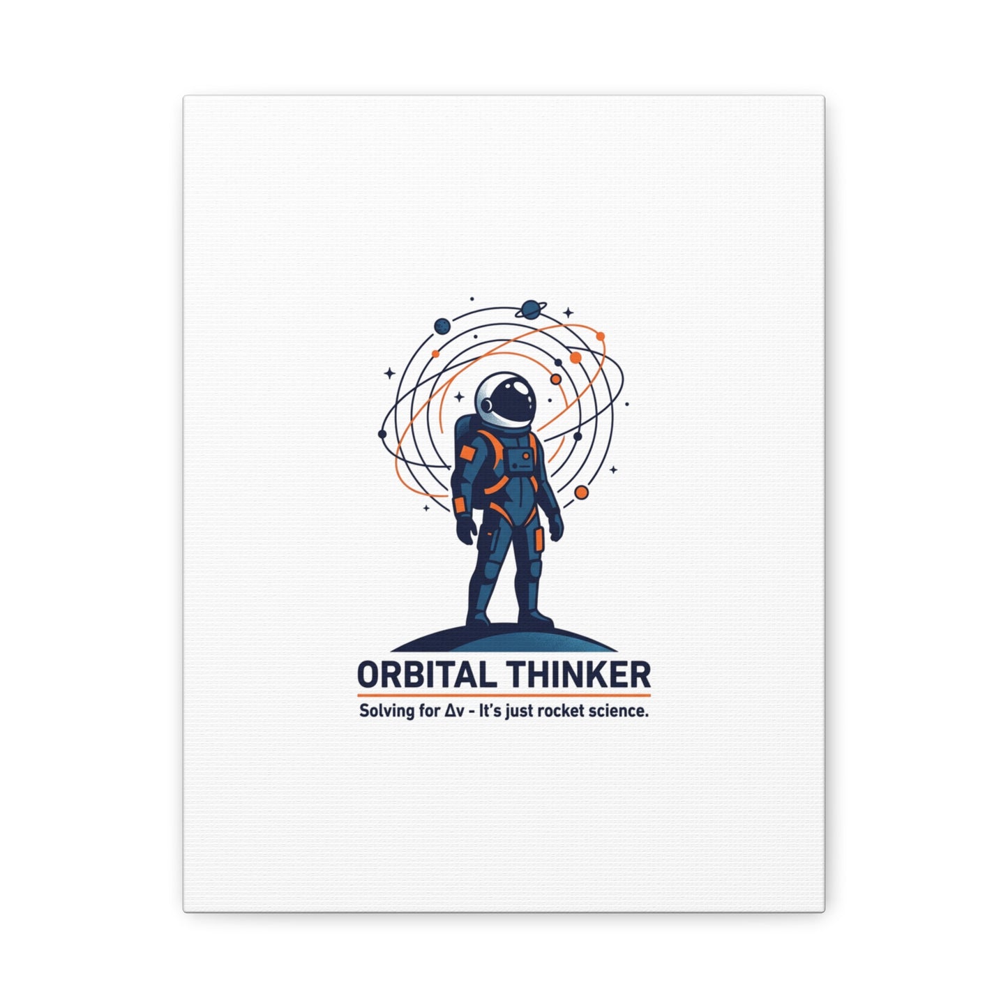 Orbital Thinker Astronaut Canvas | space mission patch, science nerd art