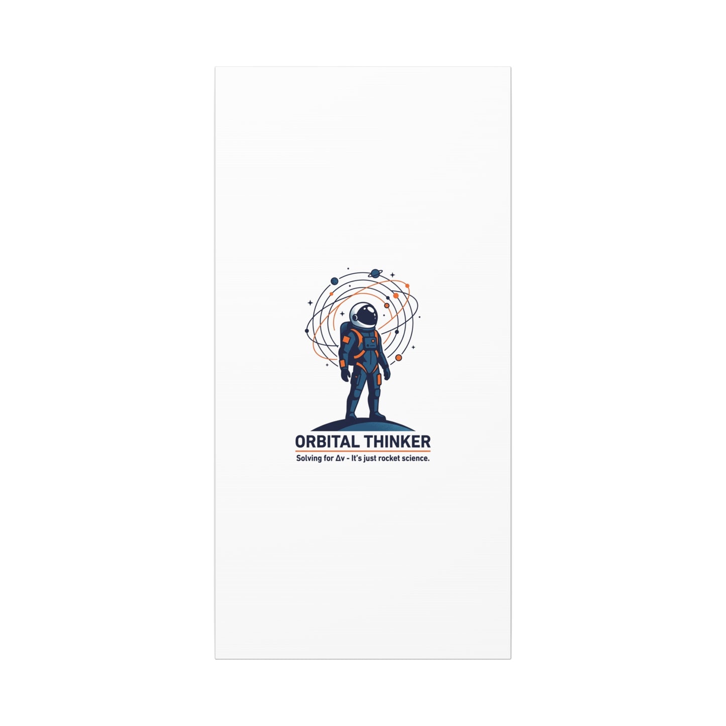 Orbital Thinker Astronaut Canvas | space mission patch, science nerd art
