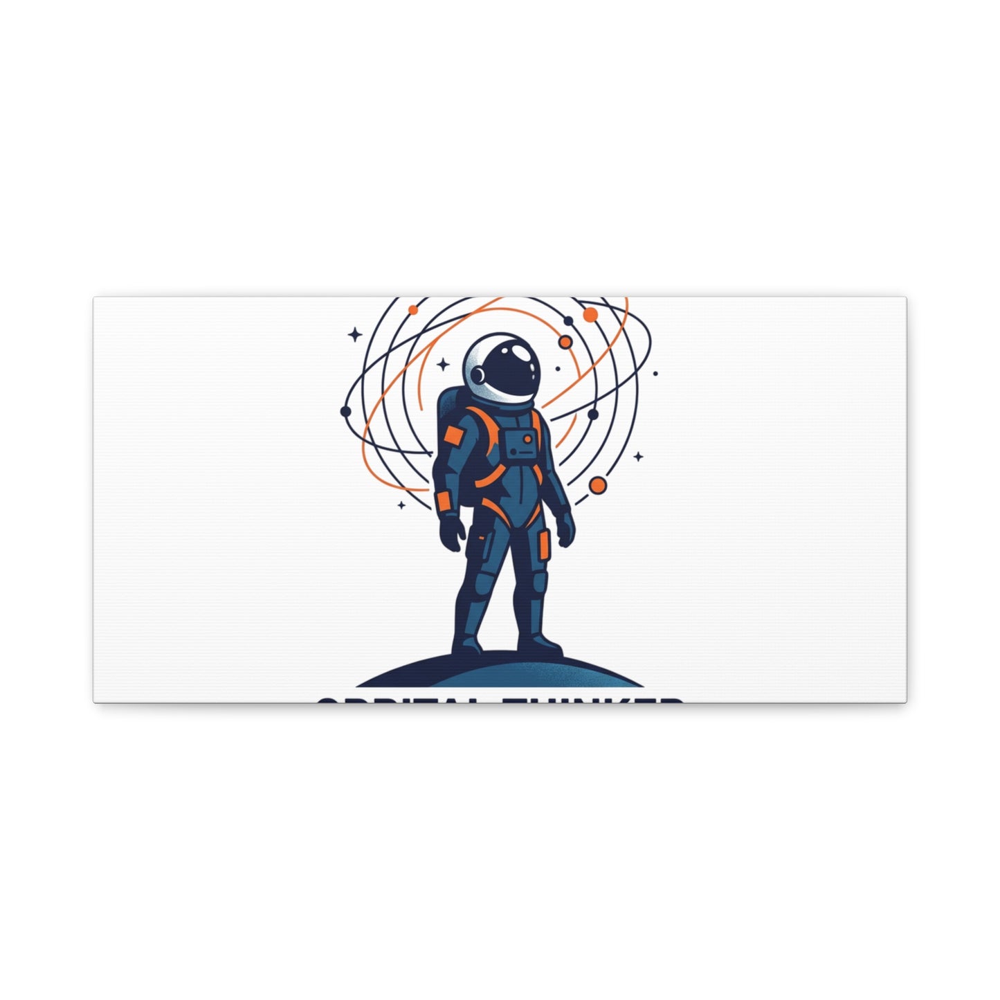 Orbital Thinker Astronaut Canvas | space mission patch, science nerd art