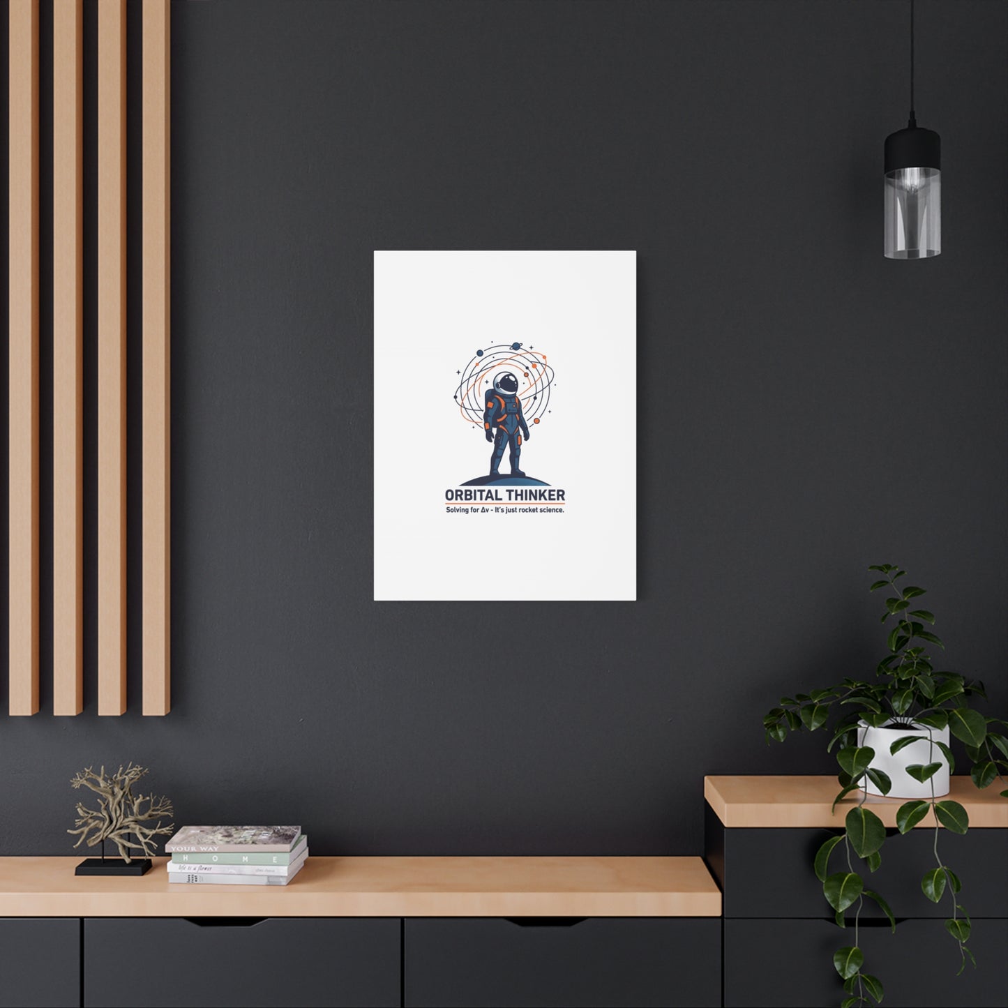 Orbital Thinker Astronaut Canvas | space mission patch, science nerd art