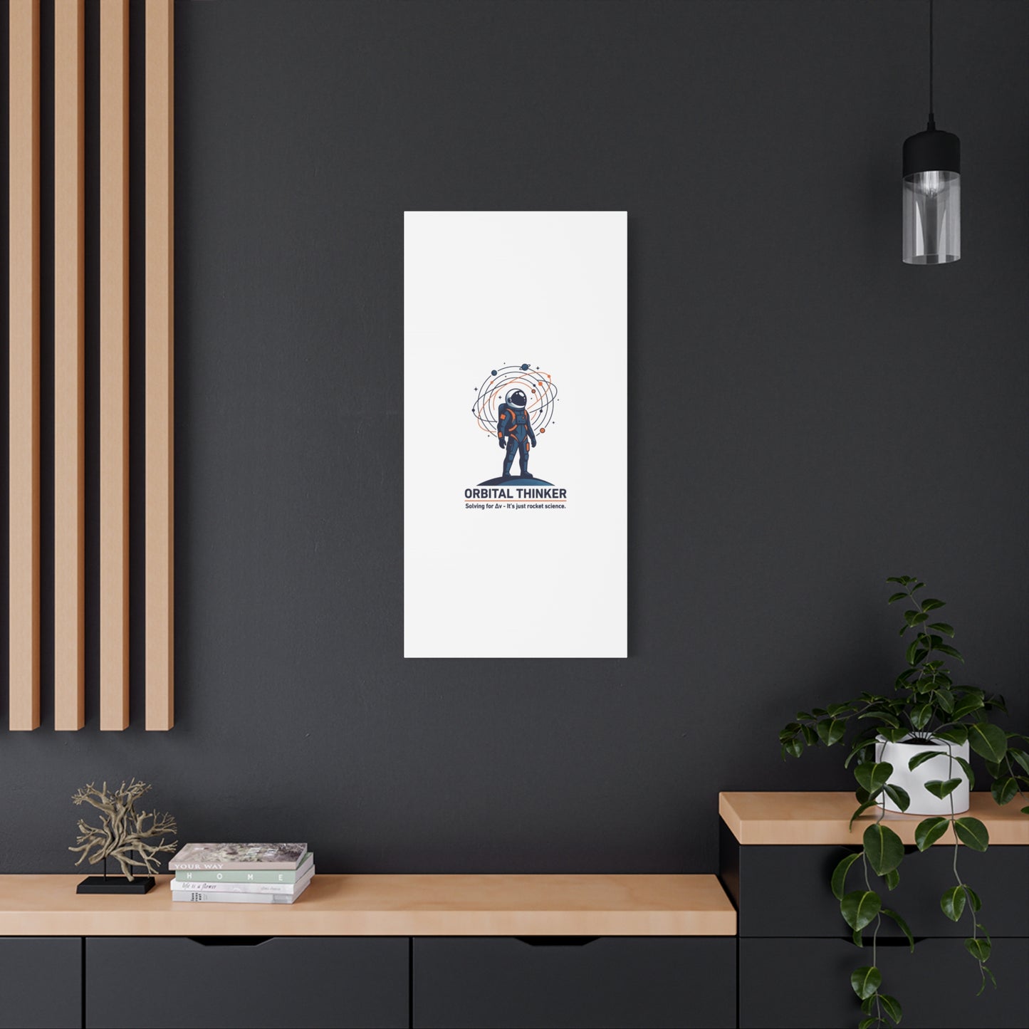 Orbital Thinker Astronaut Canvas | space mission patch, science nerd art