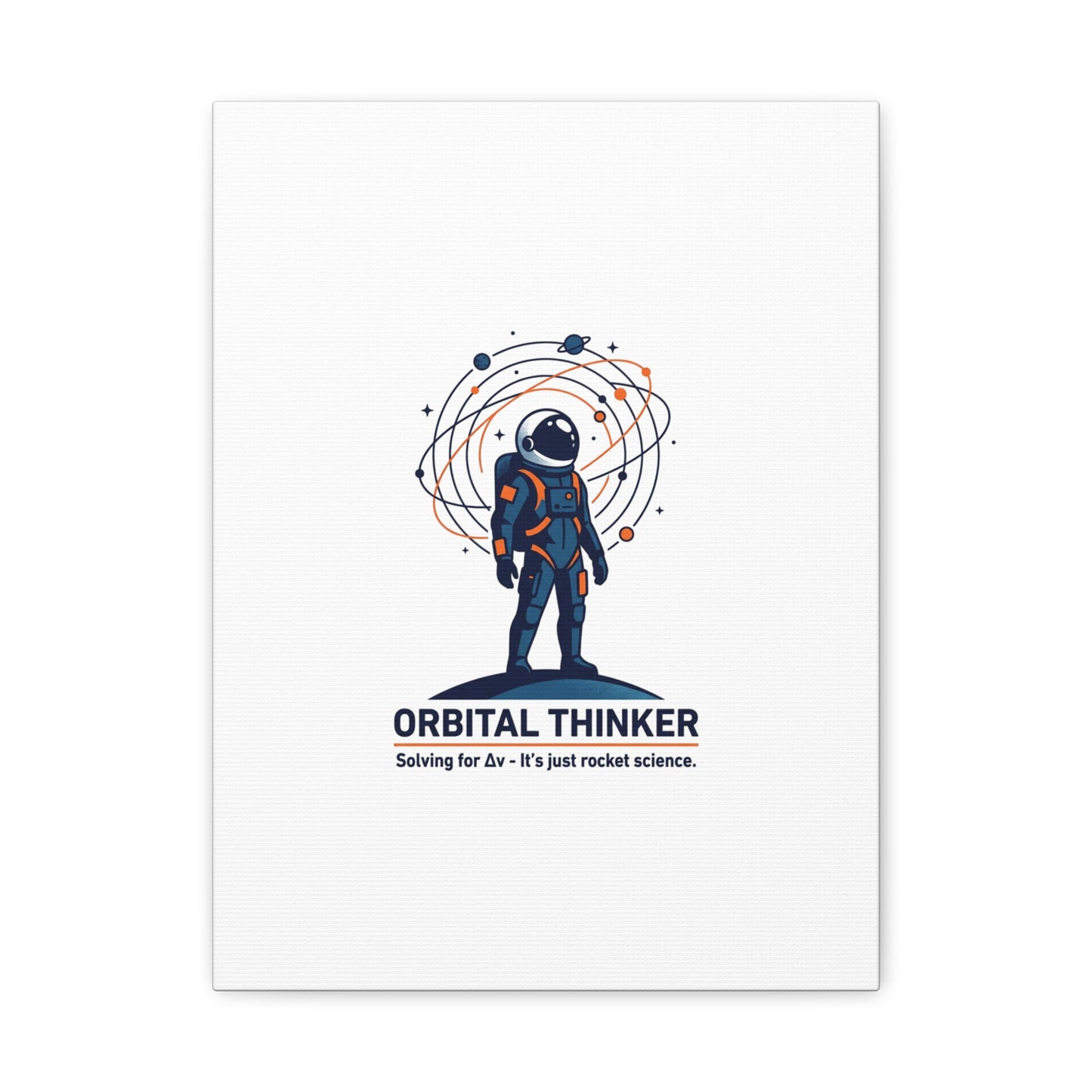 Orbital Thinker Astronaut Canvas | space mission patch, science nerd art