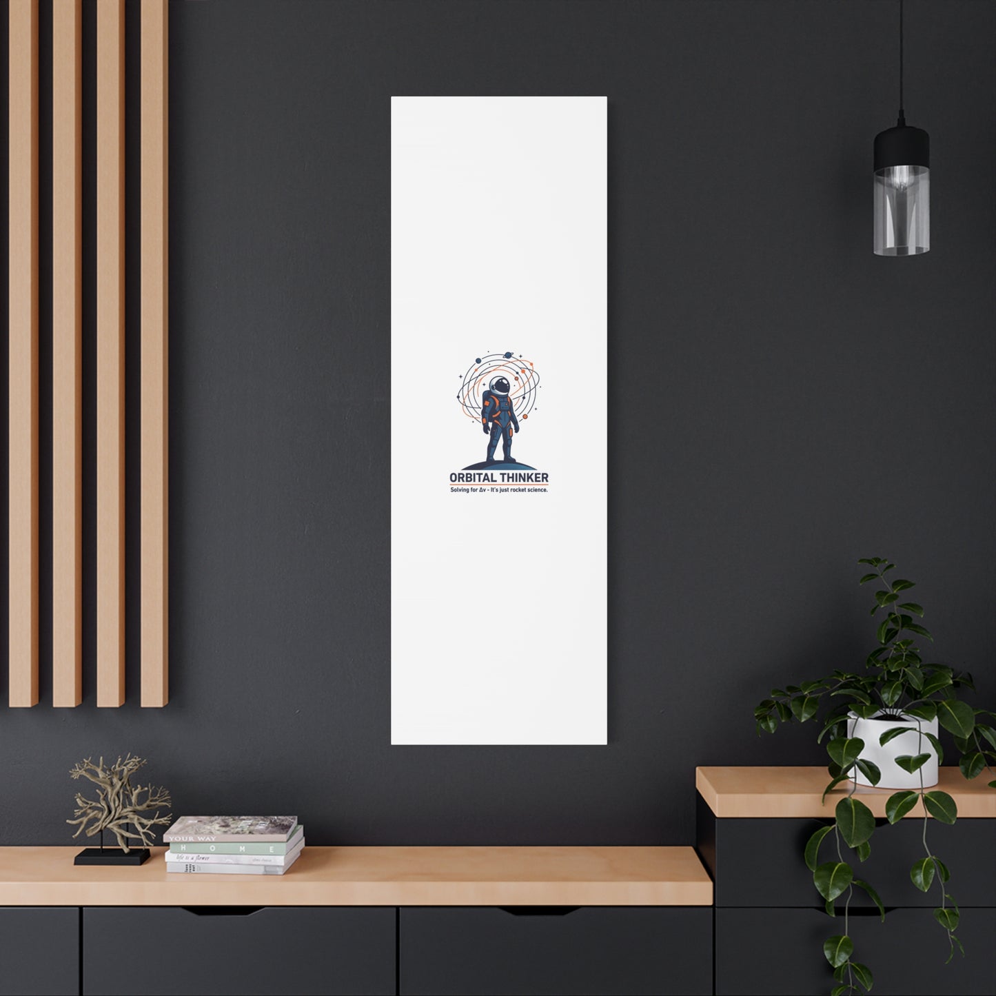 Orbital Thinker Astronaut Canvas | space mission patch, science nerd art