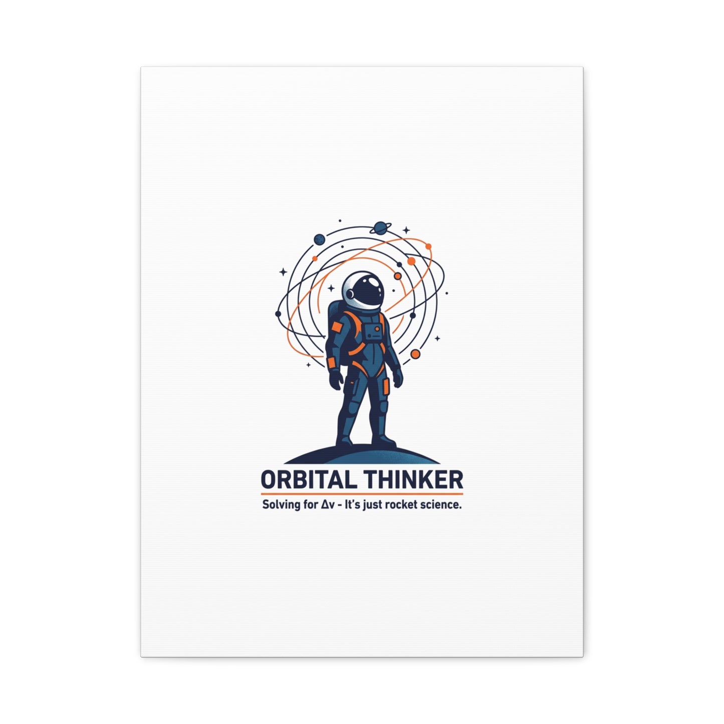 Orbital Thinker Astronaut Canvas | space mission patch, science nerd art