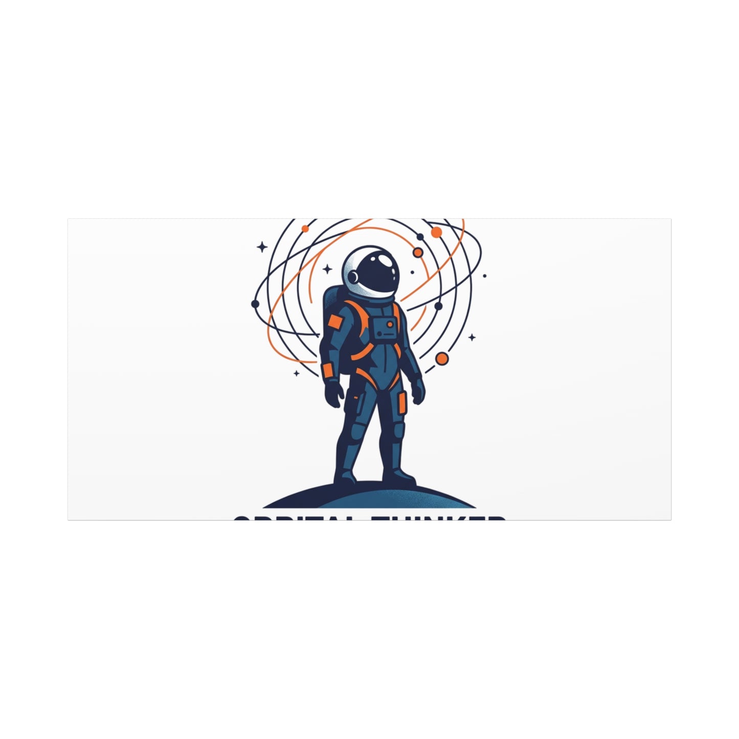 Orbital Thinker Astronaut Canvas | space mission patch, science nerd art