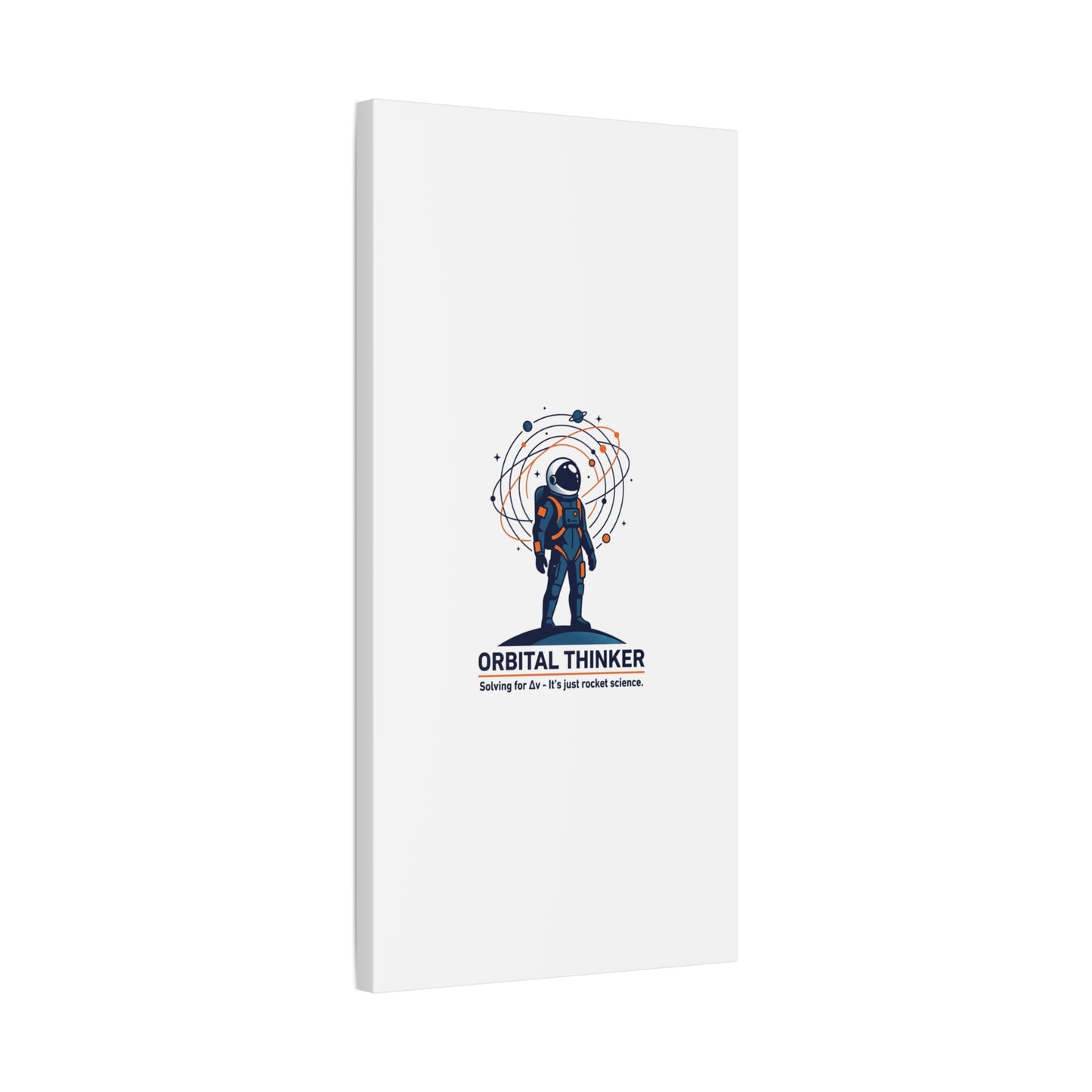 Orbital Thinker Astronaut Canvas | space mission patch, science nerd art