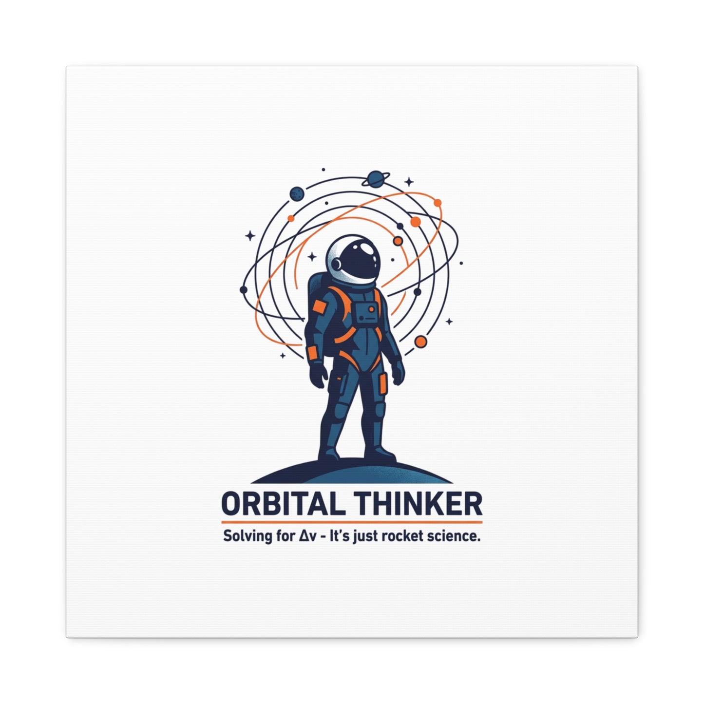 Orbital Thinker Astronaut Canvas | space mission patch, science nerd art