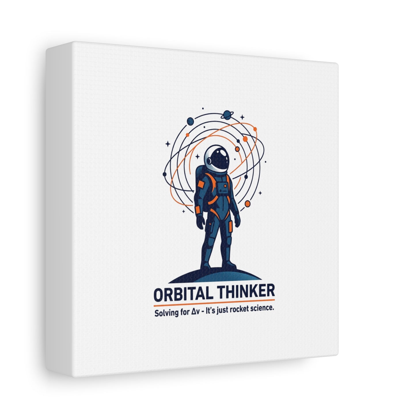 Orbital Thinker Astronaut Canvas | space mission patch, science nerd art