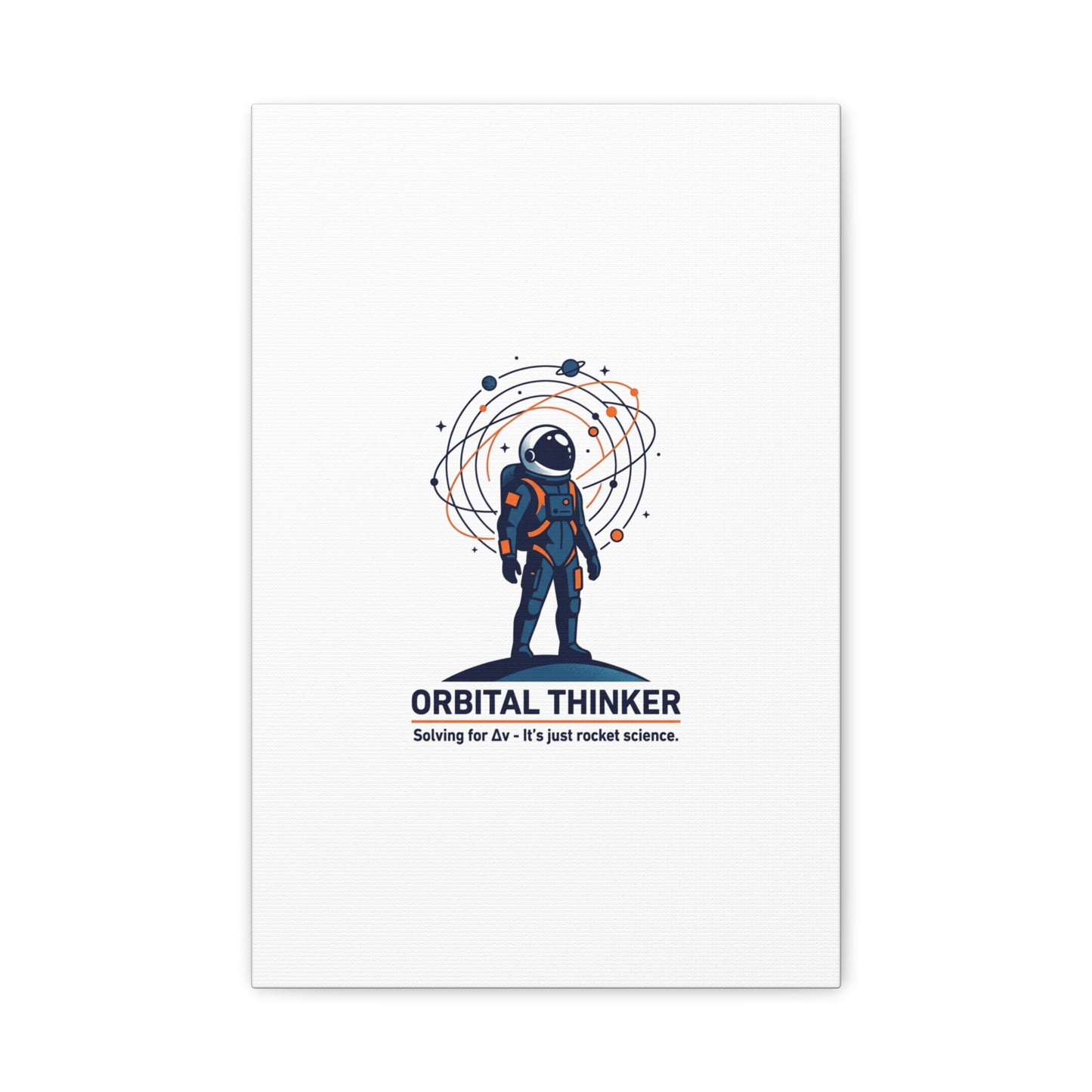Orbital Thinker Astronaut Canvas | space mission patch, science nerd art