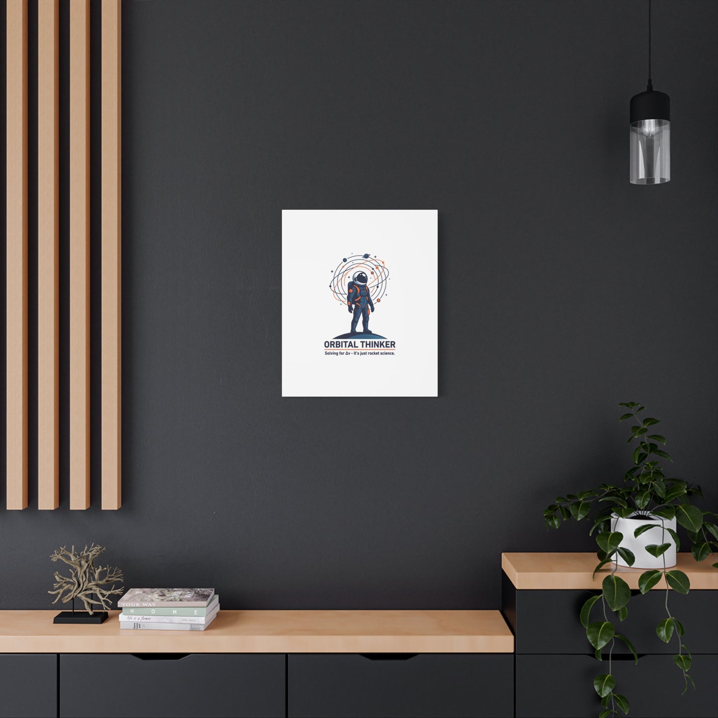Orbital Thinker Astronaut Canvas | space mission patch, science nerd art