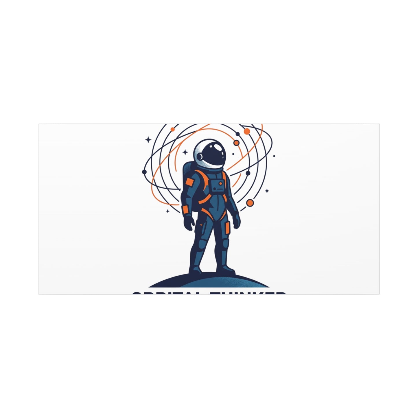 Orbital Thinker Astronaut Canvas | space mission patch, science nerd art