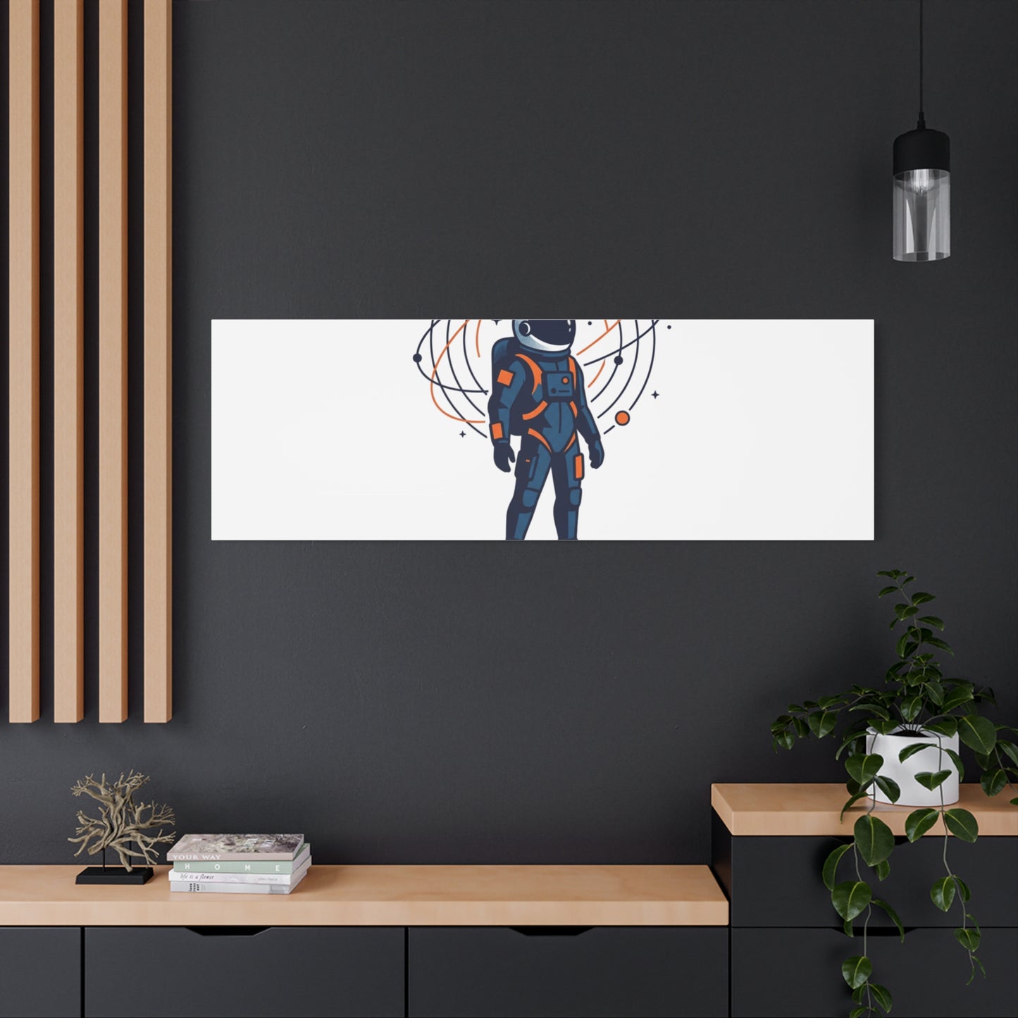 Orbital Thinker Astronaut Canvas | space mission patch, science nerd art