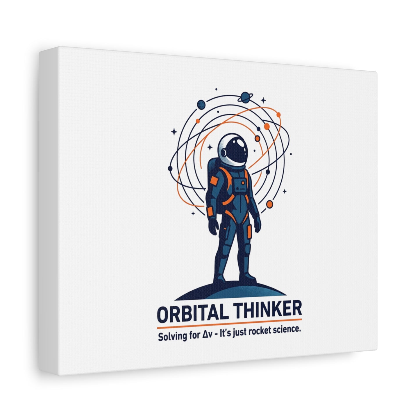 Orbital Thinker Astronaut Canvas | space mission patch, science nerd art
