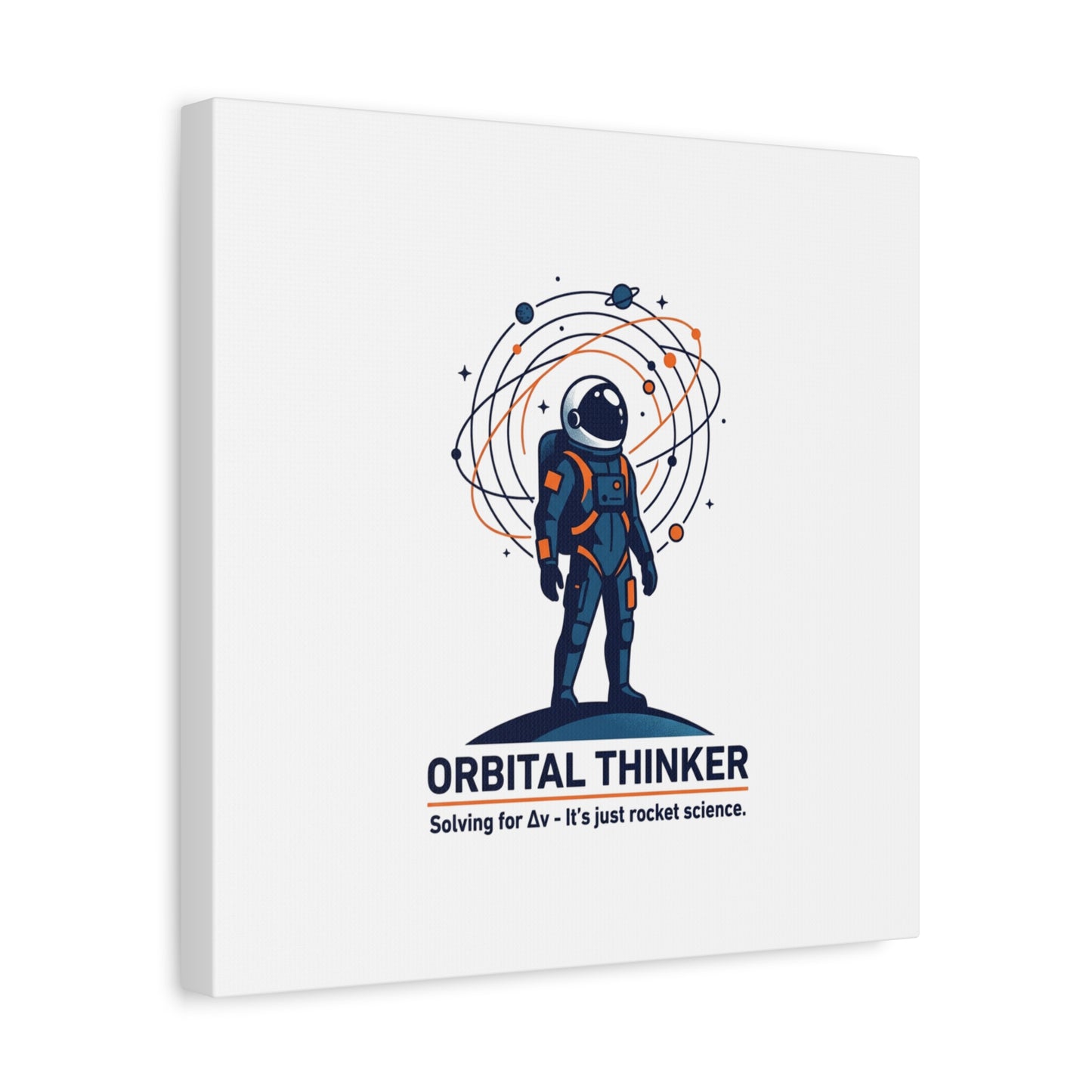 Orbital Thinker Astronaut Canvas | space mission patch, science nerd art