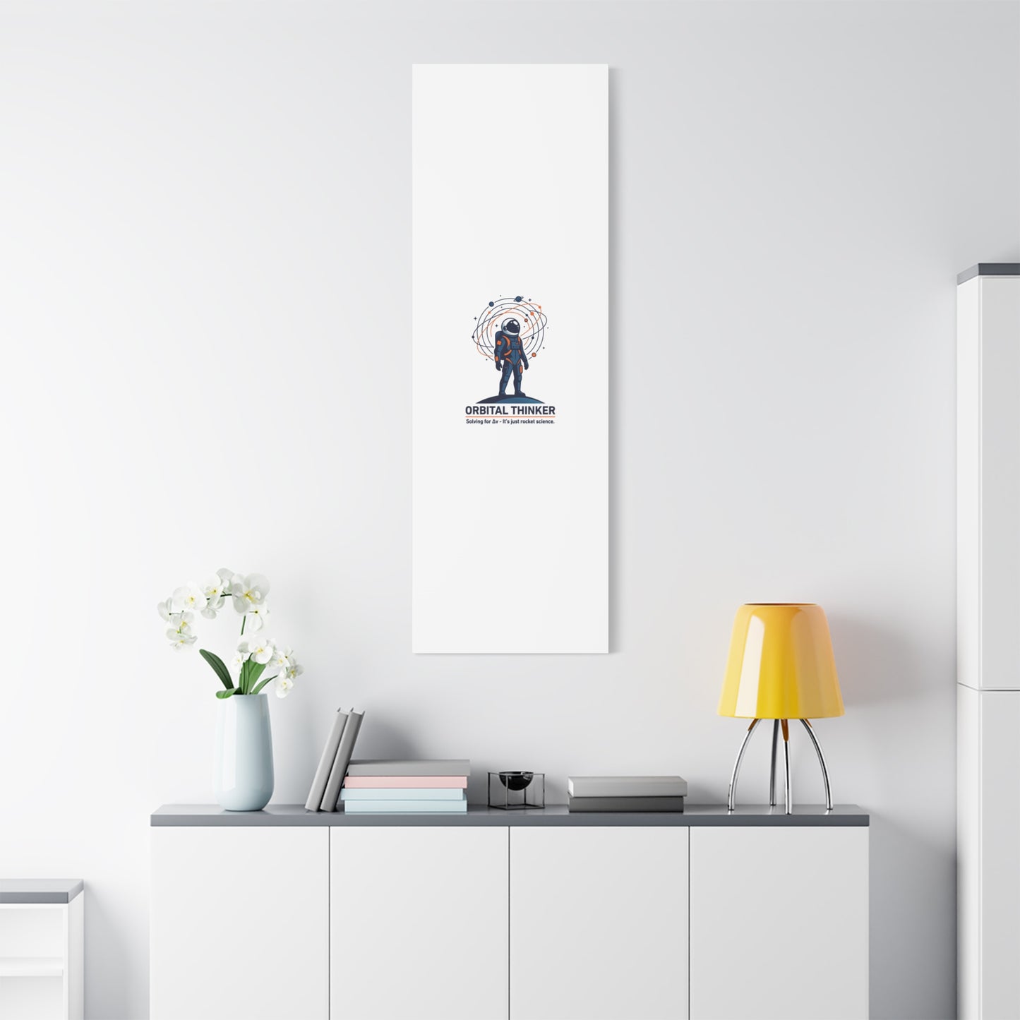 Orbital Thinker Astronaut Canvas | space mission patch, science nerd art