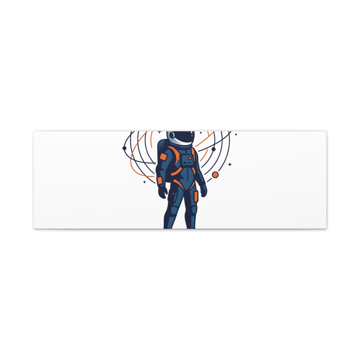 Orbital Thinker Astronaut Canvas | space mission patch, science nerd art