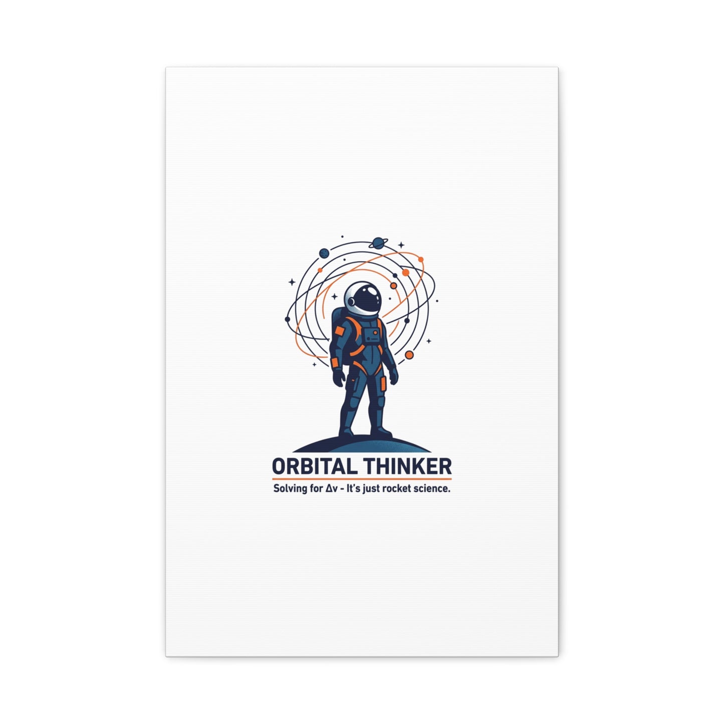 Orbital Thinker Astronaut Canvas | space mission patch, science nerd art