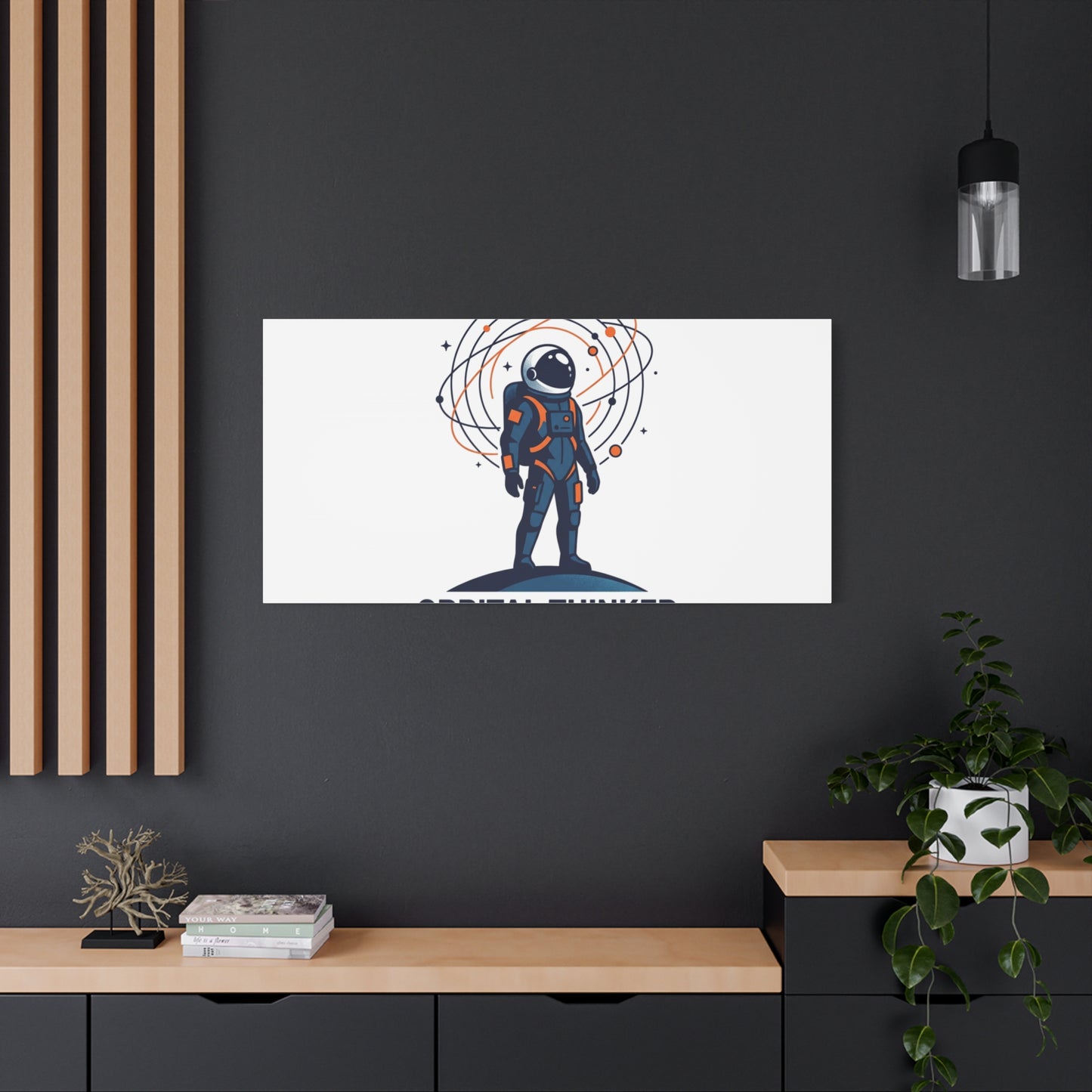 Orbital Thinker Astronaut Canvas | space mission patch, science nerd art