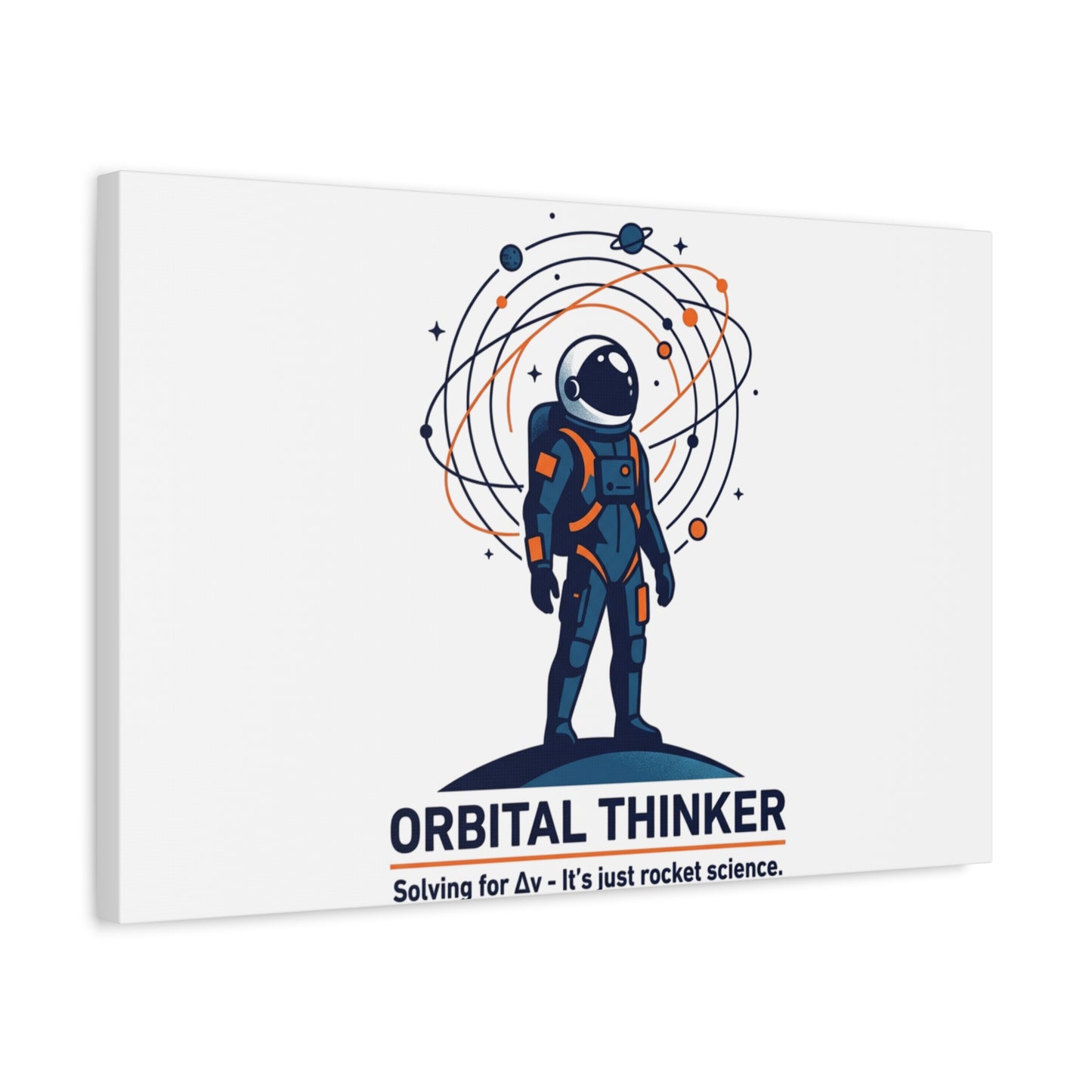 Orbital Thinker Astronaut Canvas | space mission patch, science nerd art