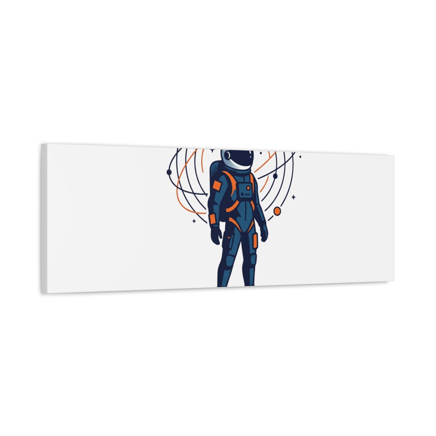 Orbital Thinker Astronaut Canvas | space mission patch, science nerd art