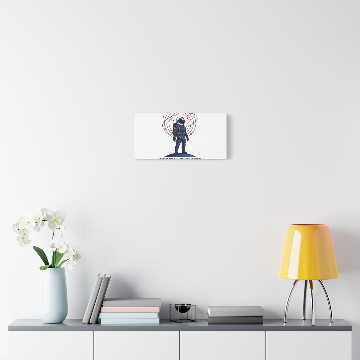 Orbital Thinker Astronaut Canvas | space mission patch, science nerd art