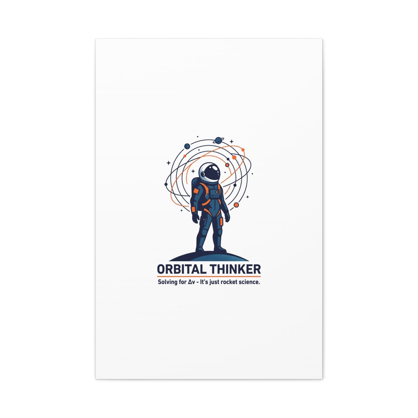 Orbital Thinker Astronaut Canvas | space mission patch, science nerd art