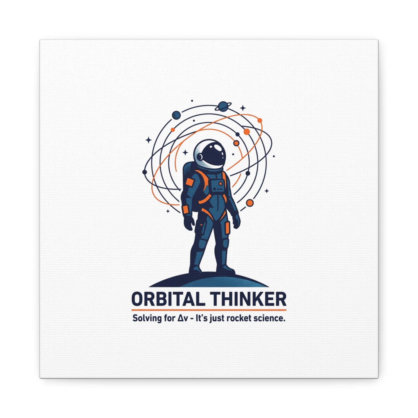 Orbital Thinker Astronaut Canvas | space mission patch, science nerd art