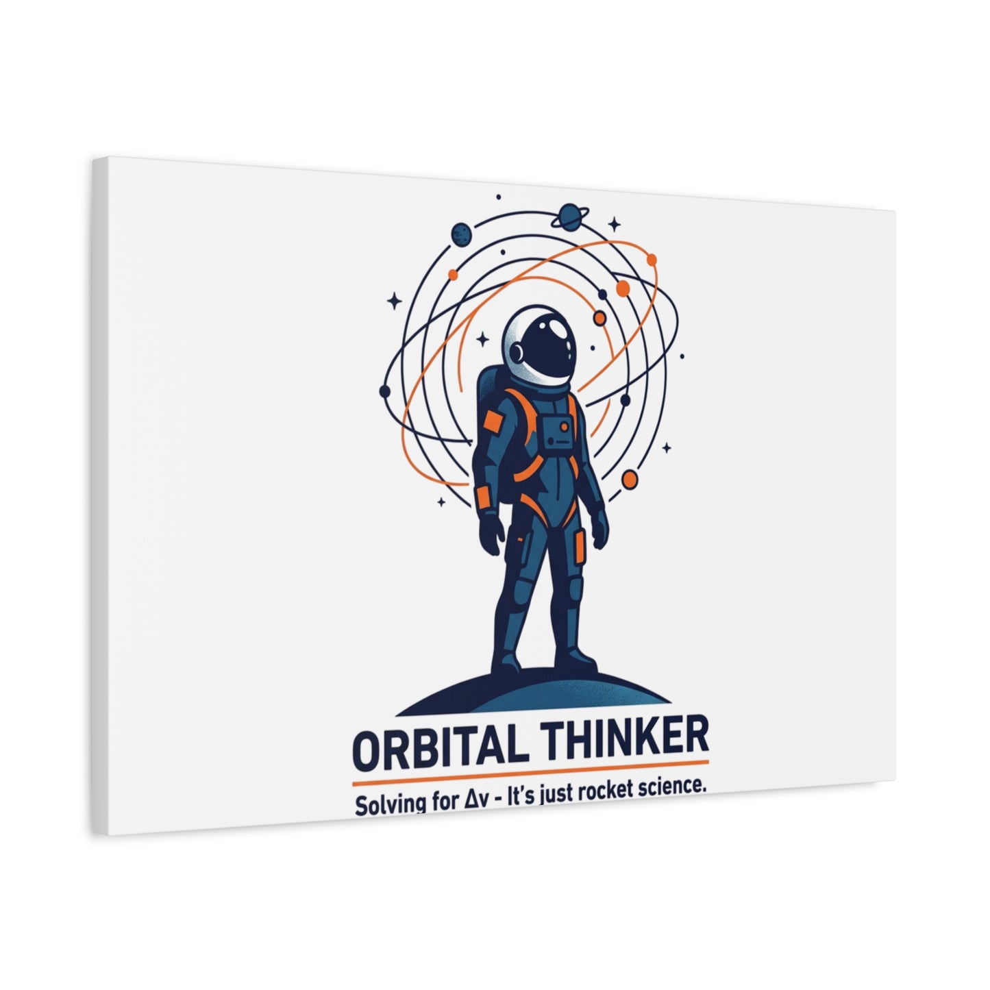 Orbital Thinker Astronaut Canvas | space mission patch, science nerd art