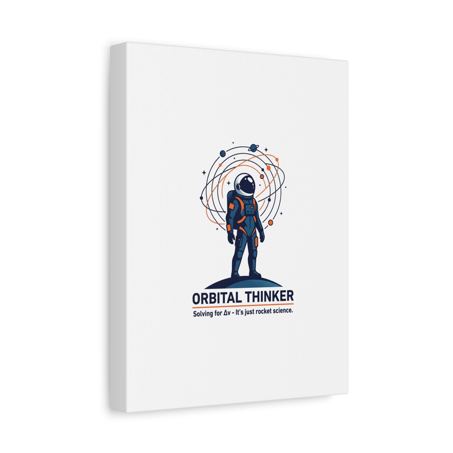 Orbital Thinker Astronaut Canvas | space mission patch, science nerd art