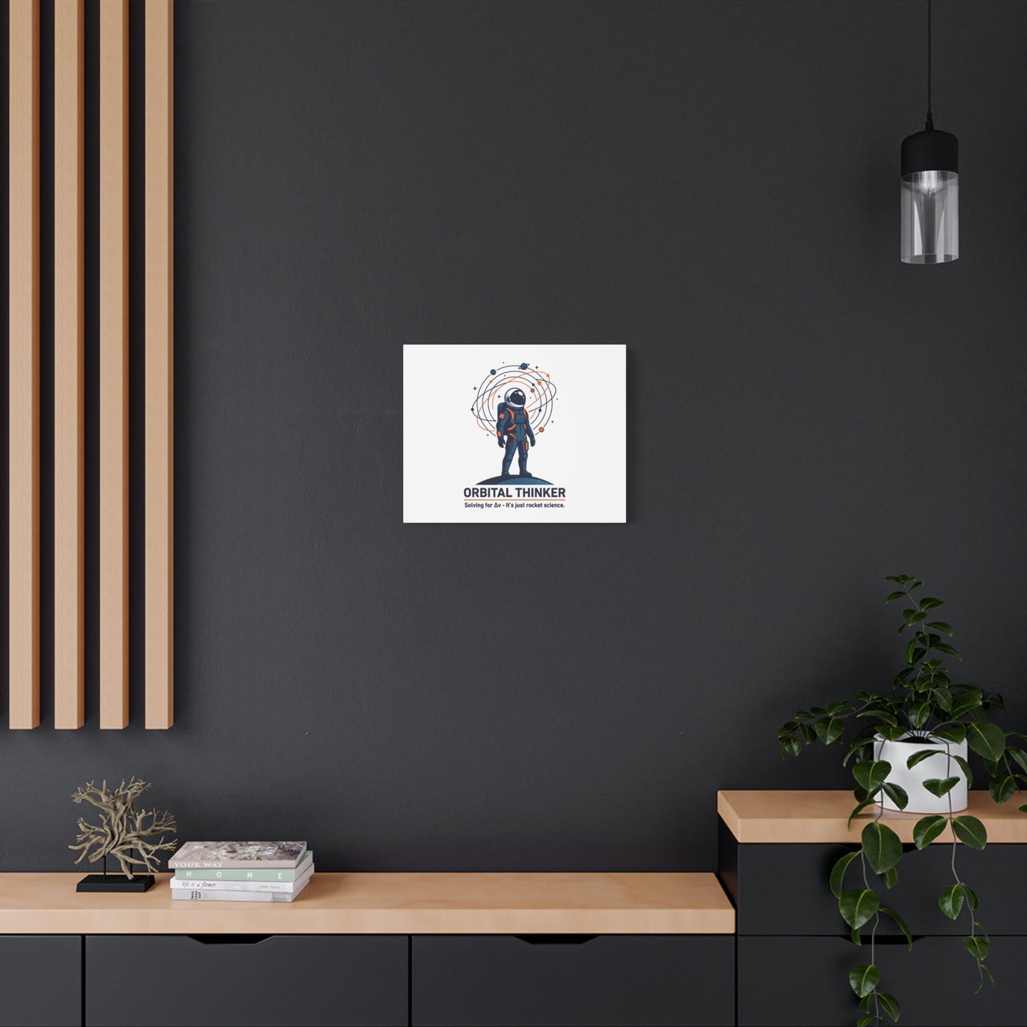 Orbital Thinker Astronaut Canvas | space mission patch, science nerd art