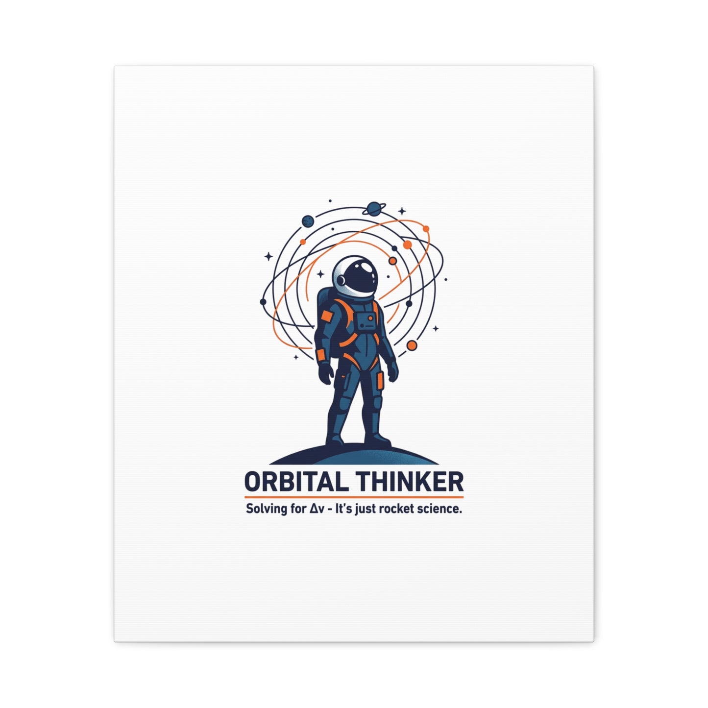 Orbital Thinker Astronaut Canvas | space mission patch, science nerd art