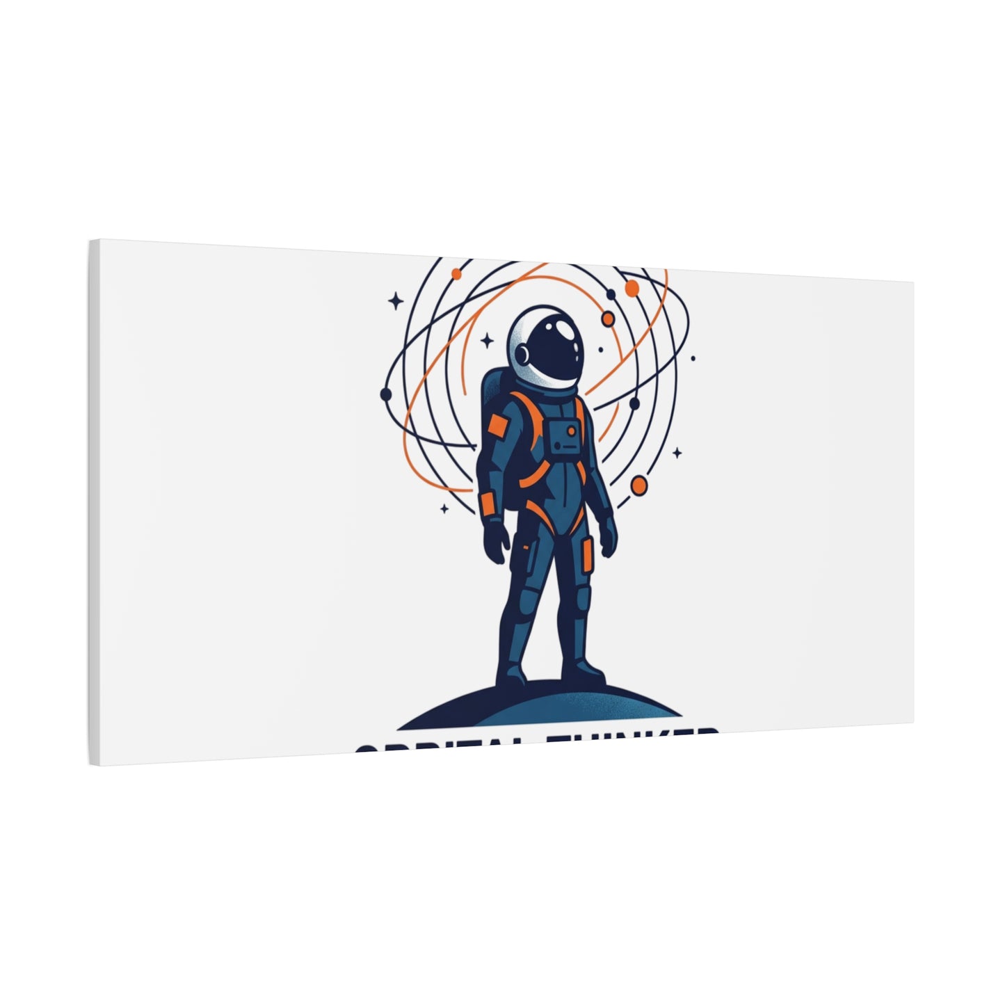 Orbital Thinker Astronaut Canvas | space mission patch, science nerd art