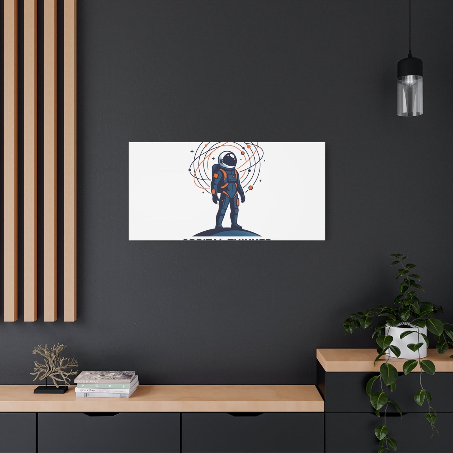 Orbital Thinker Astronaut Canvas | space mission patch, science nerd art