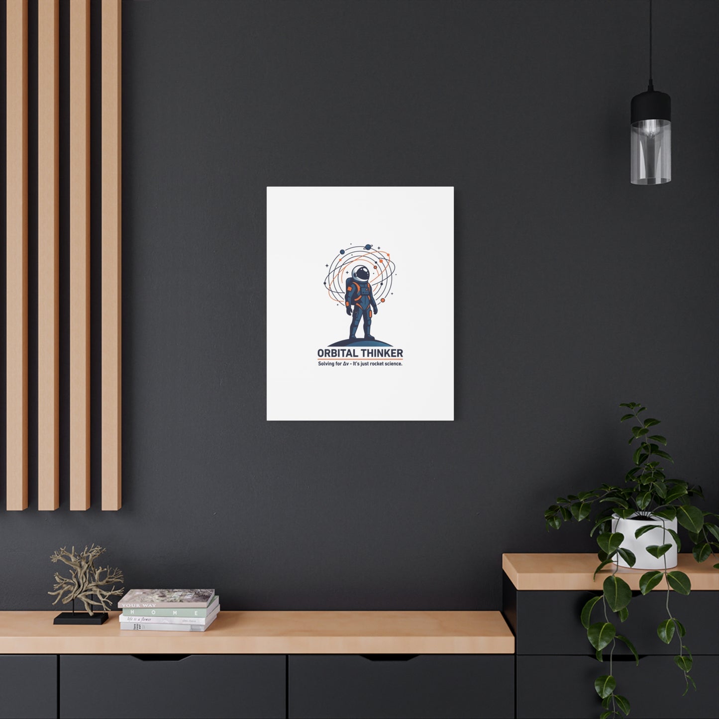 Orbital Thinker Astronaut Canvas | space mission patch, science nerd art