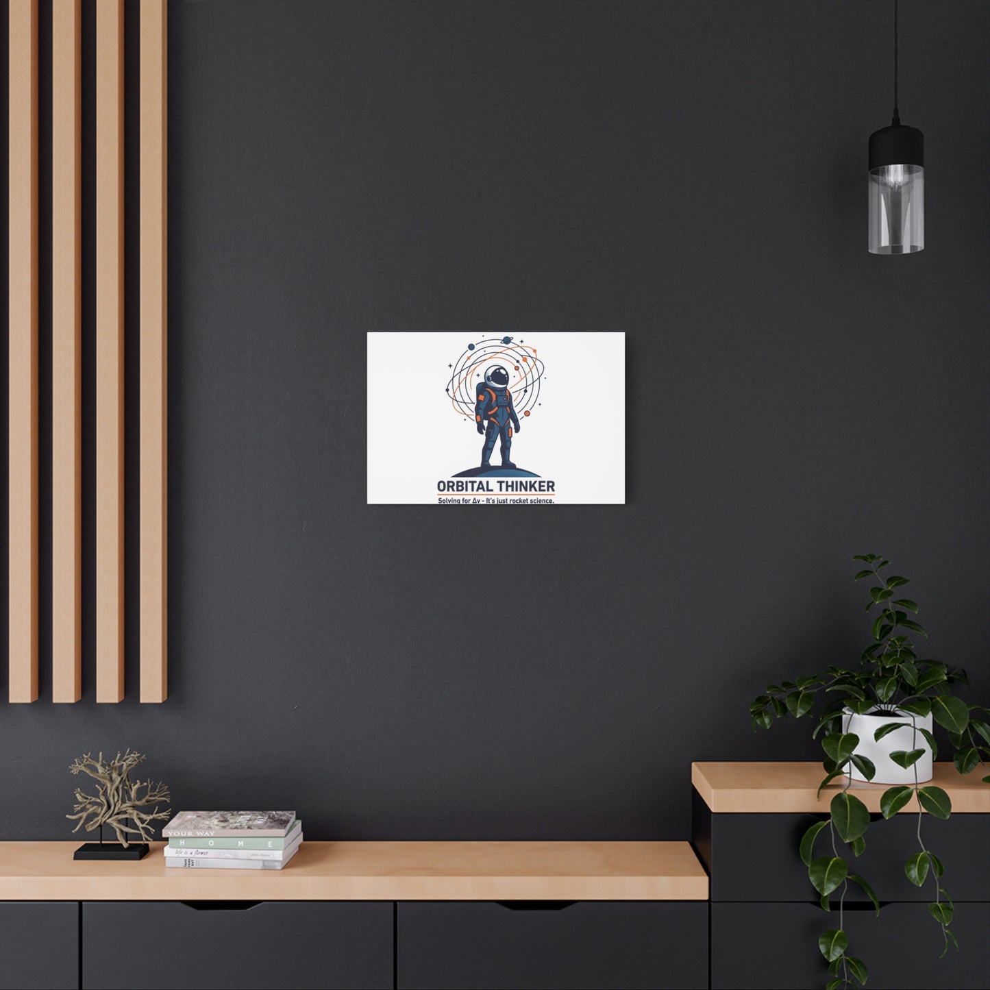 Orbital Thinker Astronaut Canvas | space mission patch, science nerd art