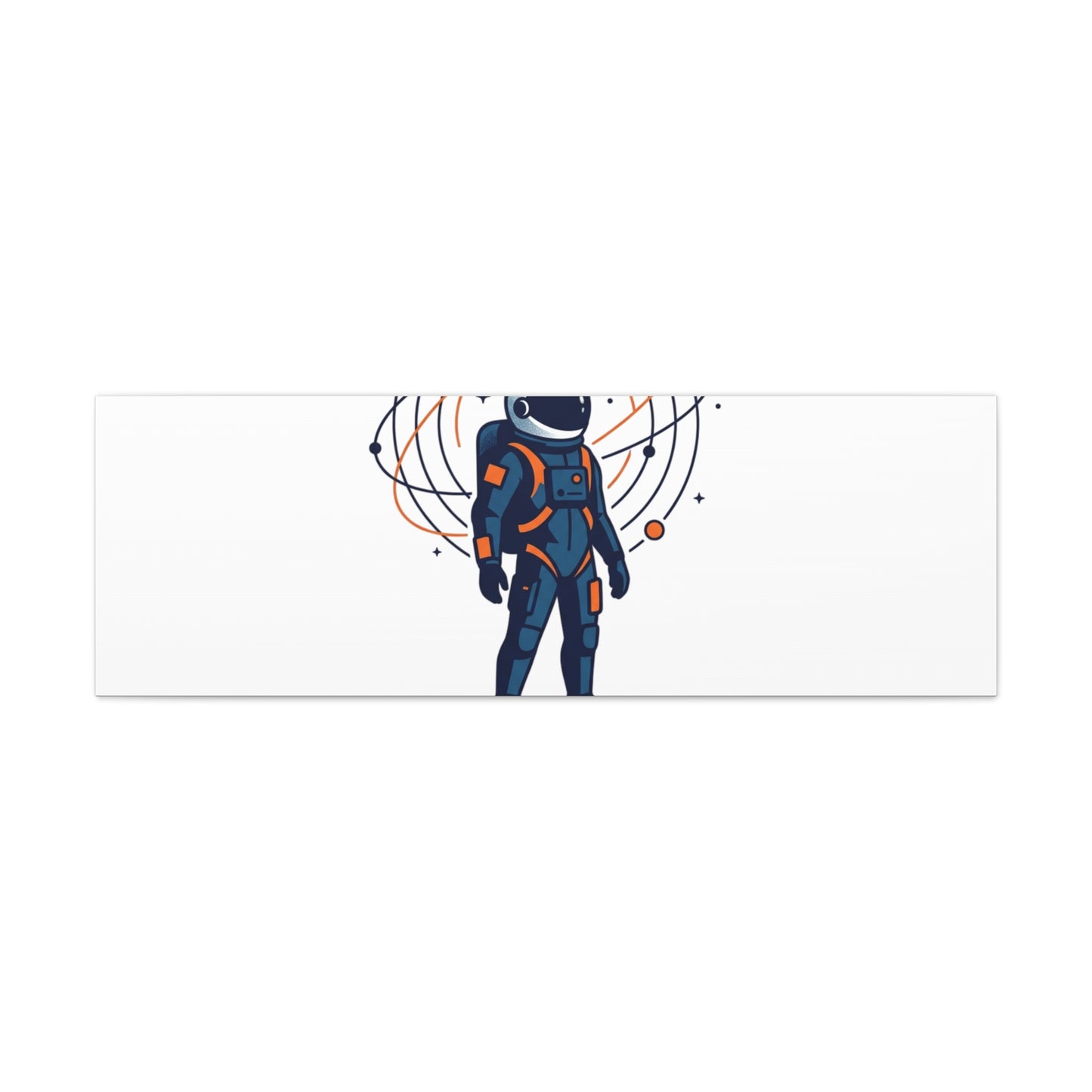 Orbital Thinker Astronaut Canvas | space mission patch, science nerd art