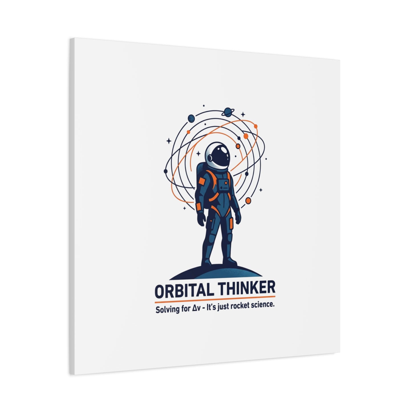 Orbital Thinker Astronaut Canvas | space mission patch, science nerd art