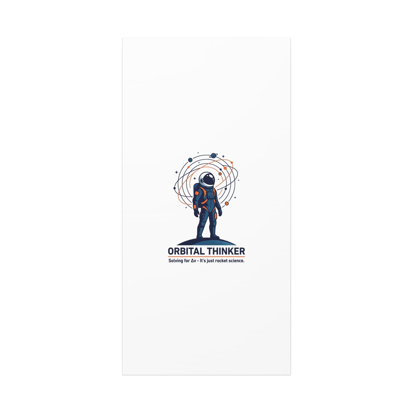 Orbital Thinker Astronaut Canvas | space mission patch, science nerd art