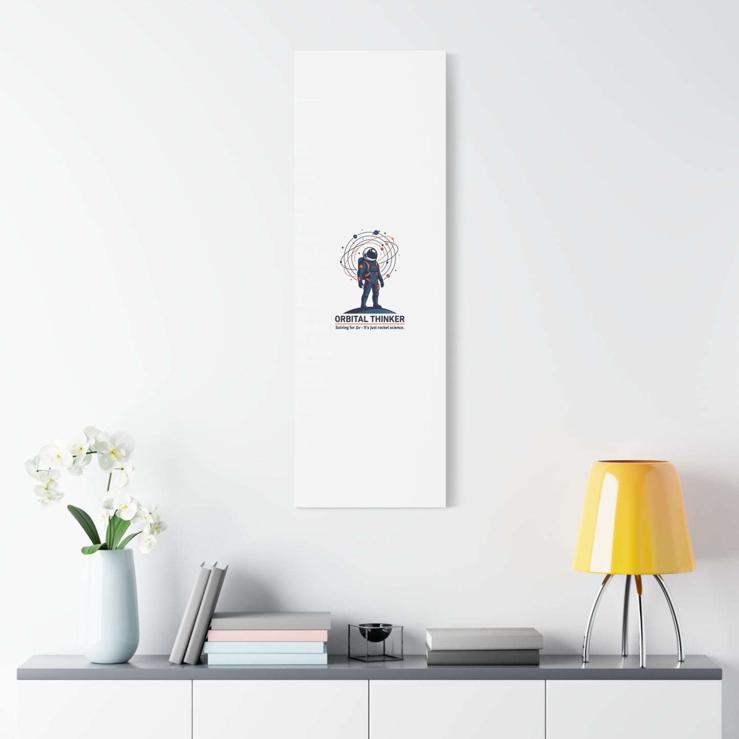 Orbital Thinker Astronaut Canvas | space mission patch, science nerd art