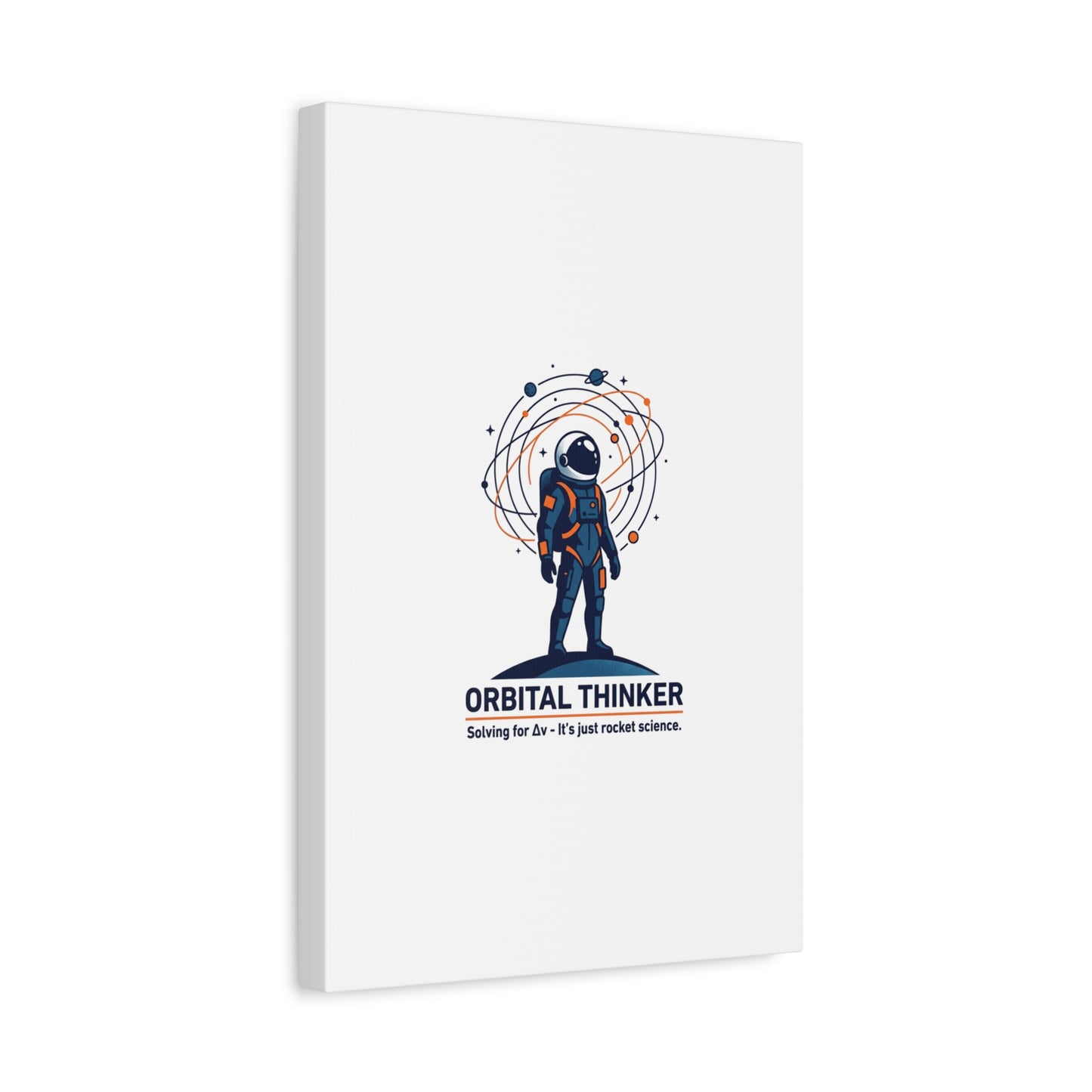 Orbital Thinker Astronaut Canvas | space mission patch, science nerd art