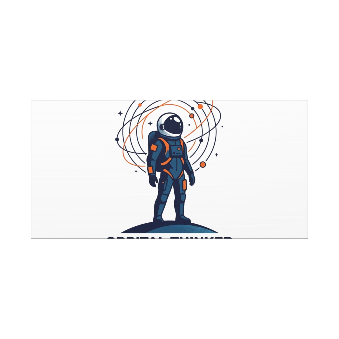 Orbital Thinker Astronaut Canvas | space mission patch, science nerd art